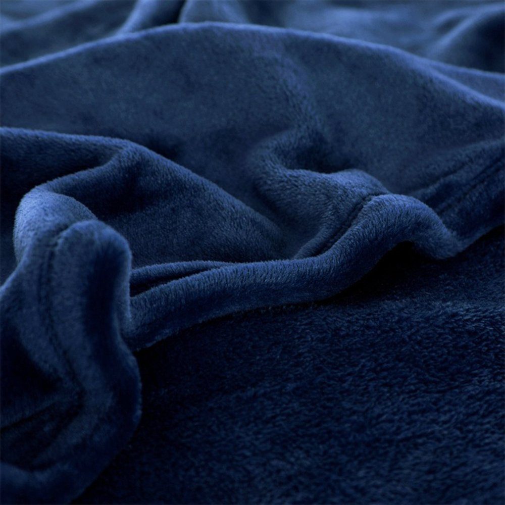 Flanell-Daunendecke, und flauschige zggzerg warme, Einschlagdecke Blau superweiche,