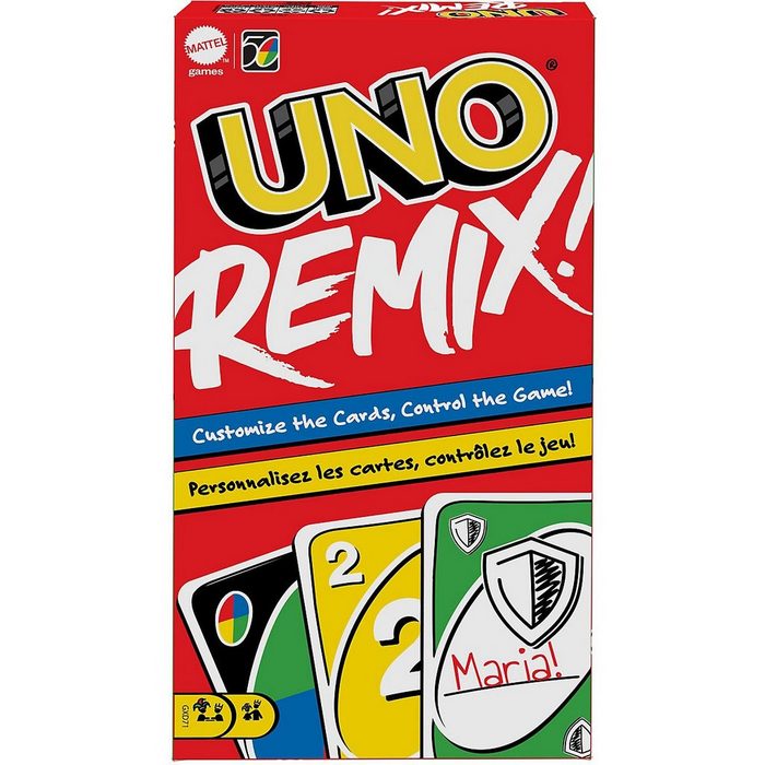 Mattel® Spiel Mattel Games UNO Remix individuell gestaltbares Kartenspiel
