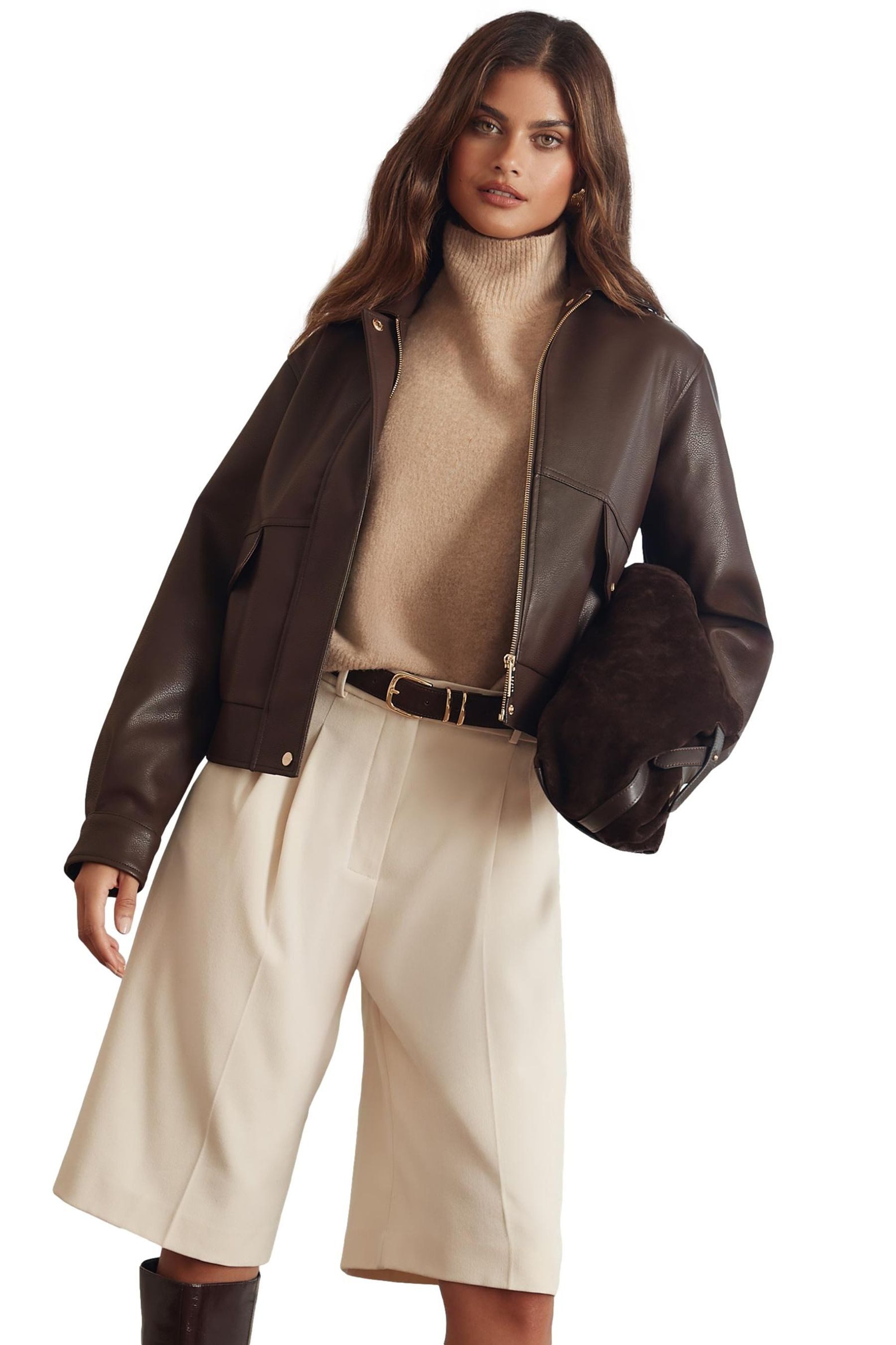 LIPSY Bikerjacke Lipsy Bikerjacke im Stil der 80er Jahre (1-St)