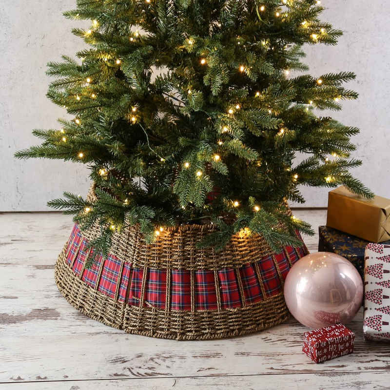 MARELIDA Christbaumständer Weihnachtsbaumring Korb Seegras Verkleidung Baumständer Rock D: 57cm (1-tlg)