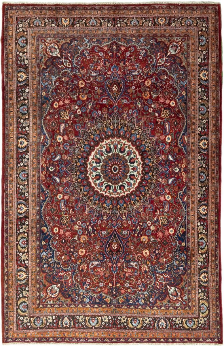 Orientteppich Yazd 206x316 Handgeknüpfter Orientteppich / Perserteppich, Nain Trading, rechteckig, Höhe: 12 mm