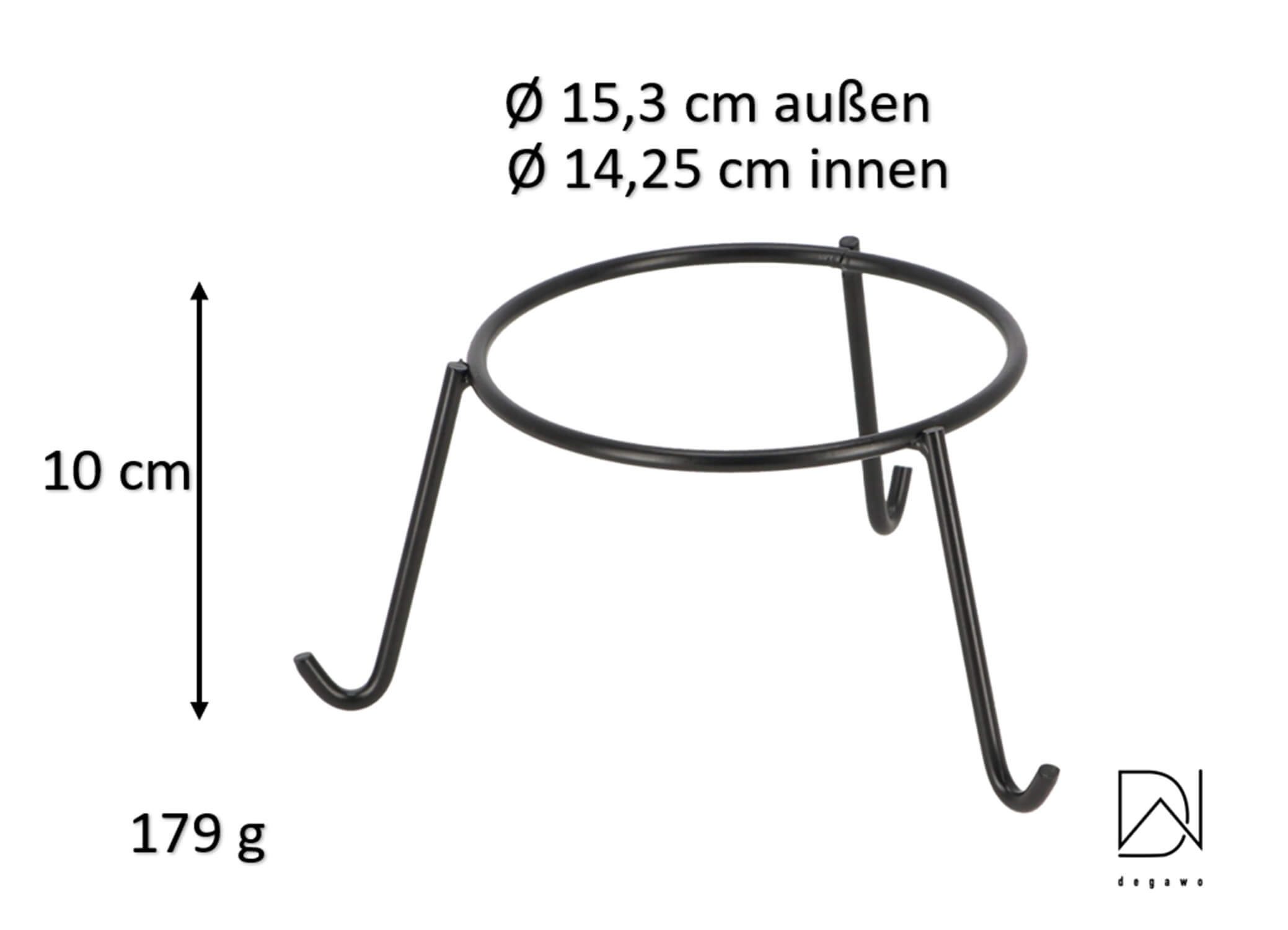 degawo Feuerschale Ständer für den Feuertopf FF124 - Ø15 cm x 10 cm schwarz Metall