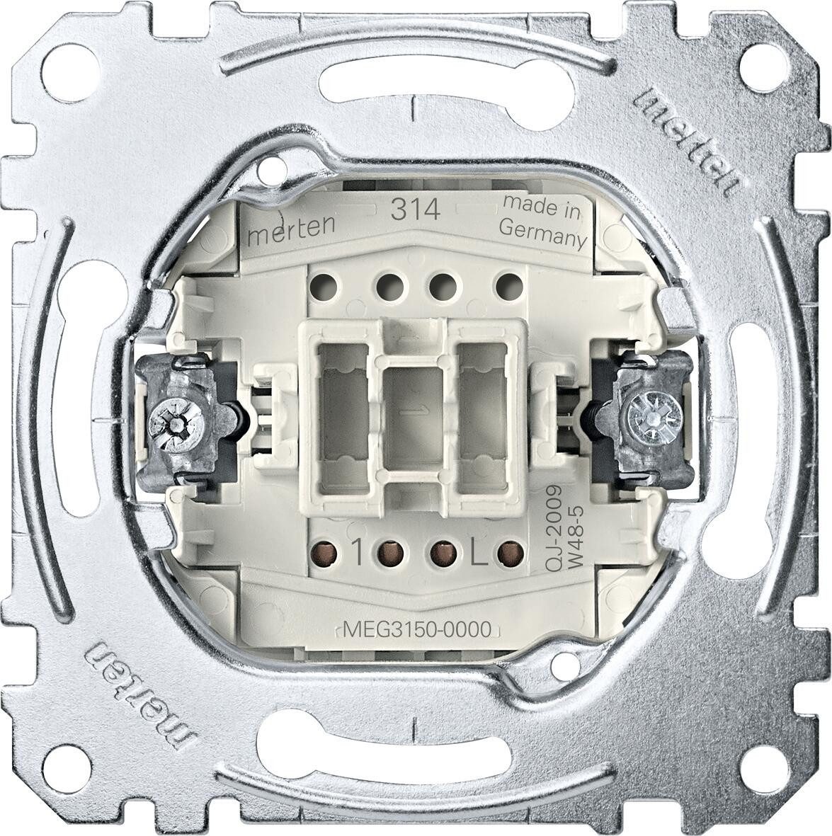merten Lichtschalter Merten MEG3150-0000 Taster-Einsatz, Schließer 1-polig, 10 A, 250 V