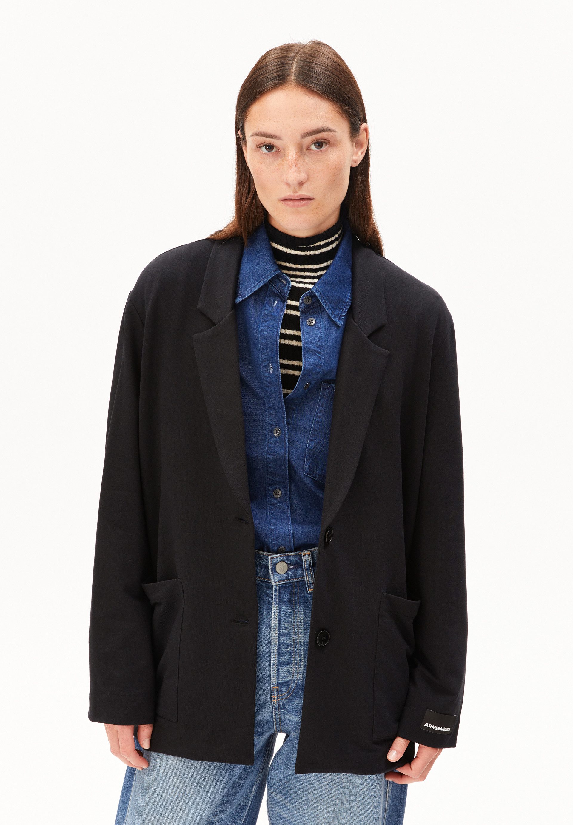 Armedangels Blouson MARIAA FERNANDAA Jerseyblazer aus Bio-Baumwoll Mix Over günstig online kaufen