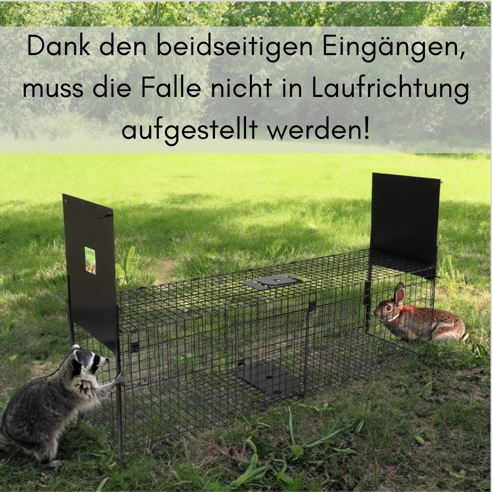GarPet Lebendfalle Lebendfalle Fuchsfalle Katzenfalle Doppeltür Lebende Marder Falle 120