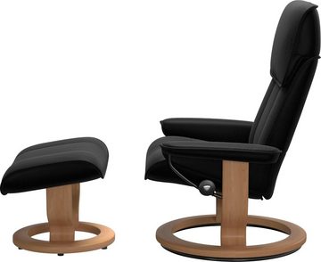 Stressless® Relaxsessel Admiral (Set, Relaxsessel inkl. Hocker), mit Classic Base, Розмір M & L, Gestell Eiche