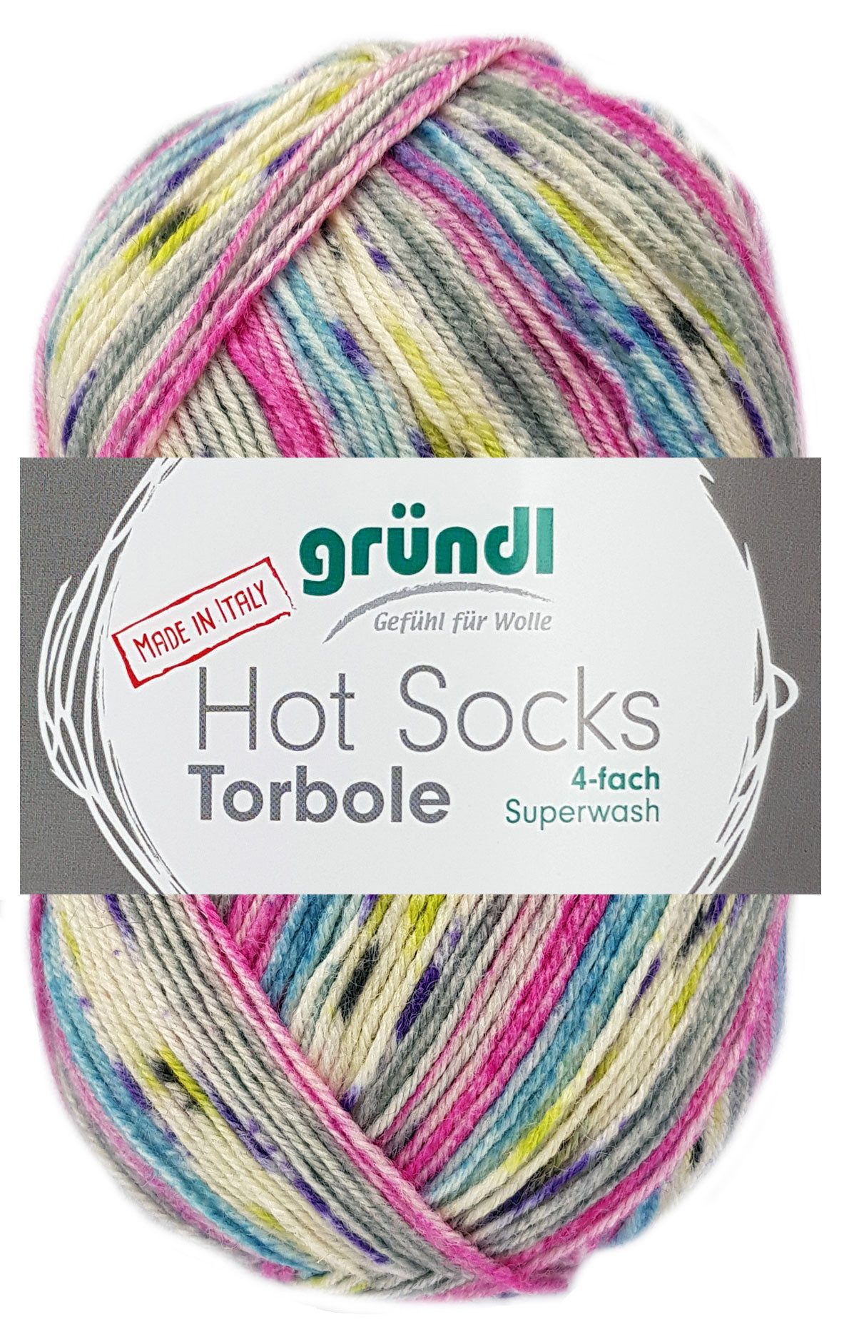 Gründl 100 Gramm Gründl Hot Socks Torbole 4--fach Häkelwolle