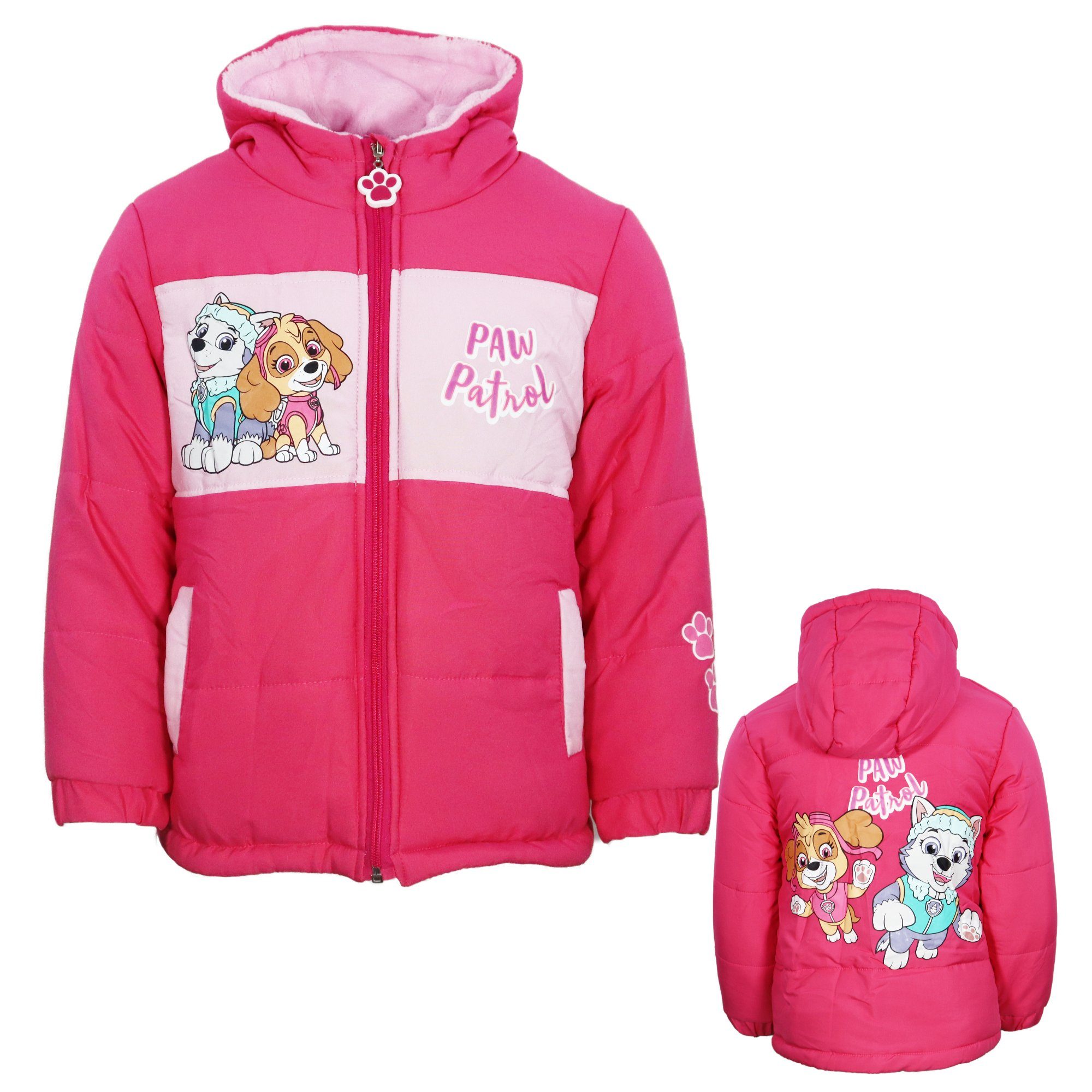 PAW PATROL Winterjacke Paw Patrol Skye Everest Kinder Mädchen Jacke mit Kapuze Gr. 92 bis 116