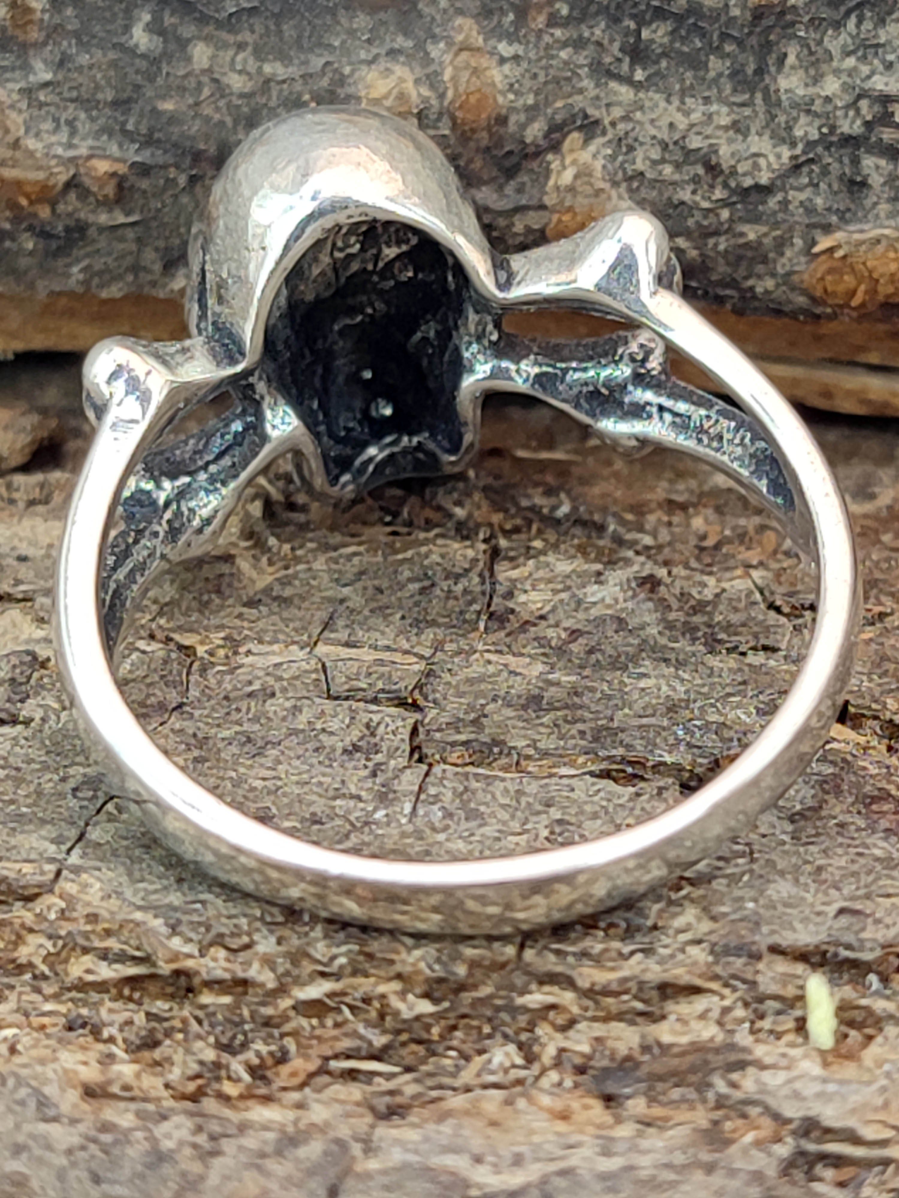 Totenkopf, Silber of Gr. 50-68 Kiss - Ring (tk14) Silberring Leather