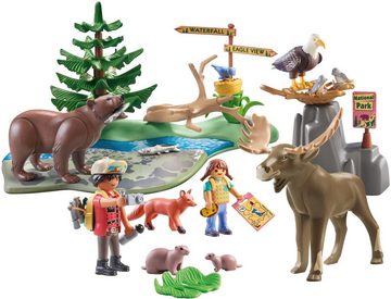 Playmobil® Konstruktions-Spielset Wiltopia - Abstecher zu den Tieren Nordamerika (71403), Wiltopia, (54 St), teilweise aus recyceltem Material