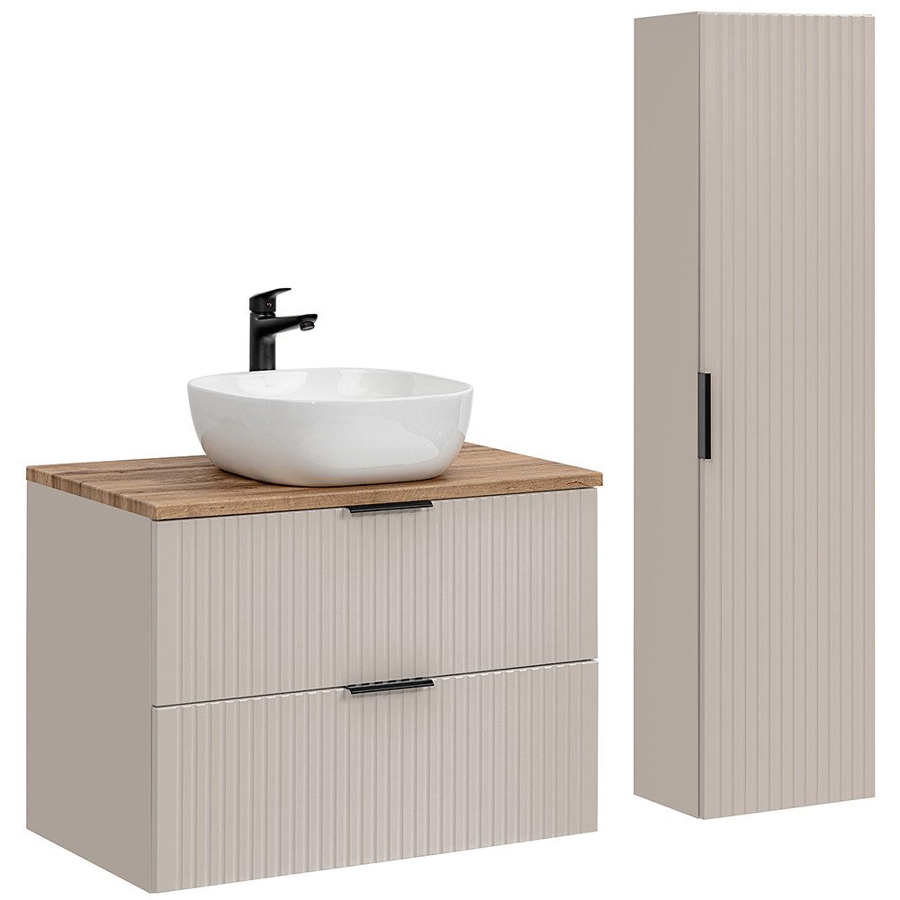 Lomadox Badmöbel-Set ADELAIDE-56-CASHMERE, (Spar-Set, 2-St., Waschtisch Hoc günstig online kaufen