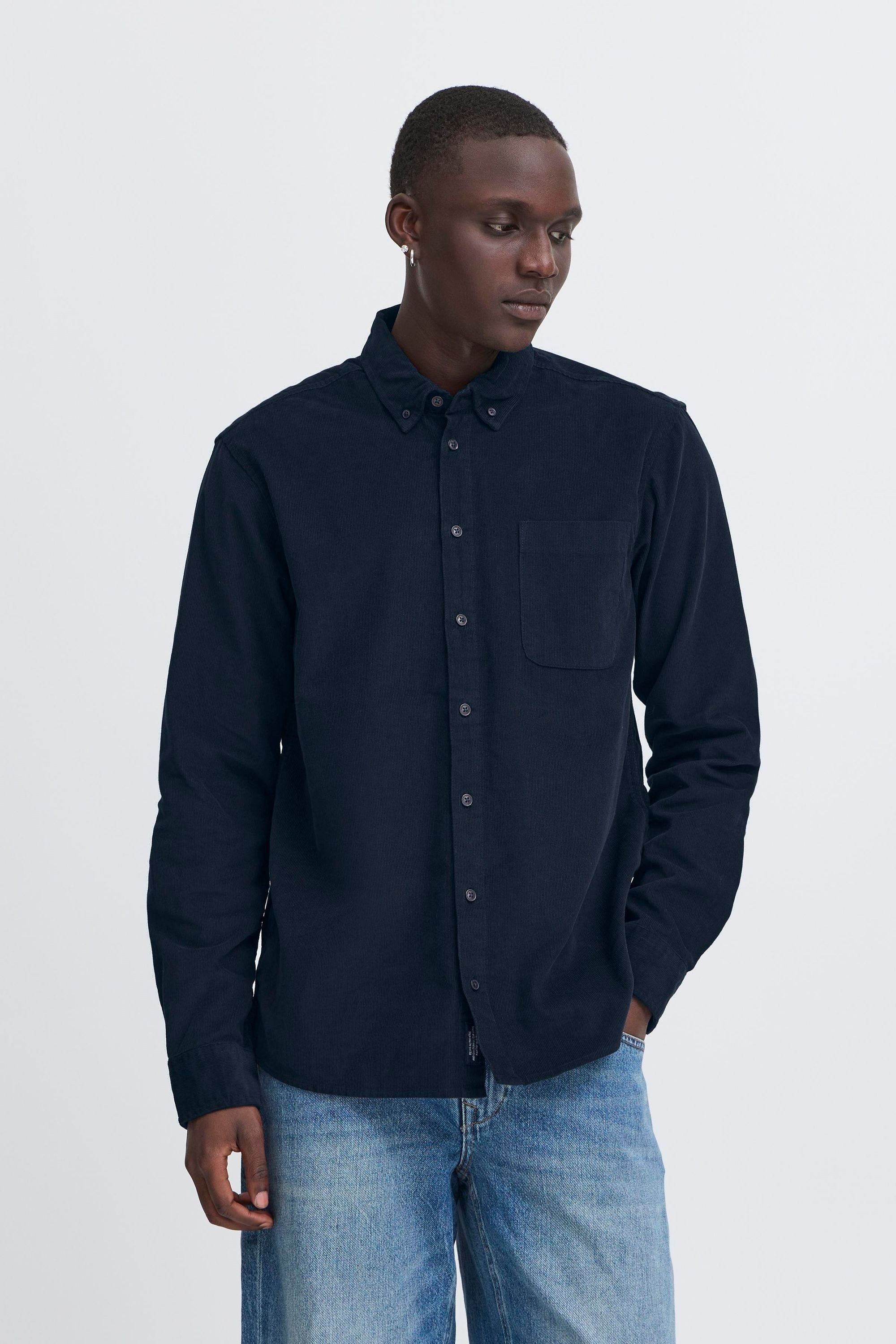 Blend Langarmhemd BHDEMIR Stilvolles Cordhemd mit Brusttasche günstig online kaufen