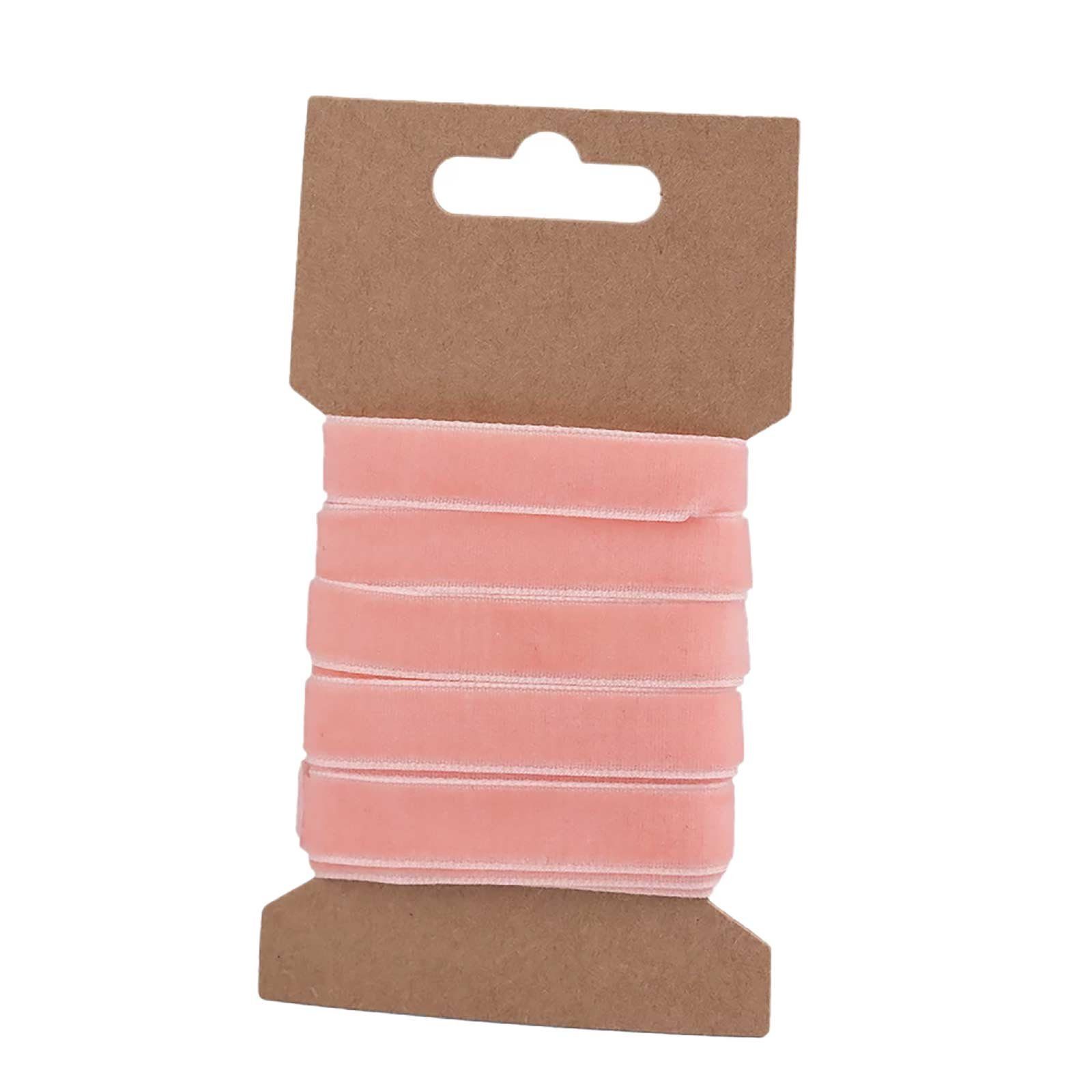 maDDma Samtband Samtband Zierband 3m Borte Dekoband 9mm breit, rosa