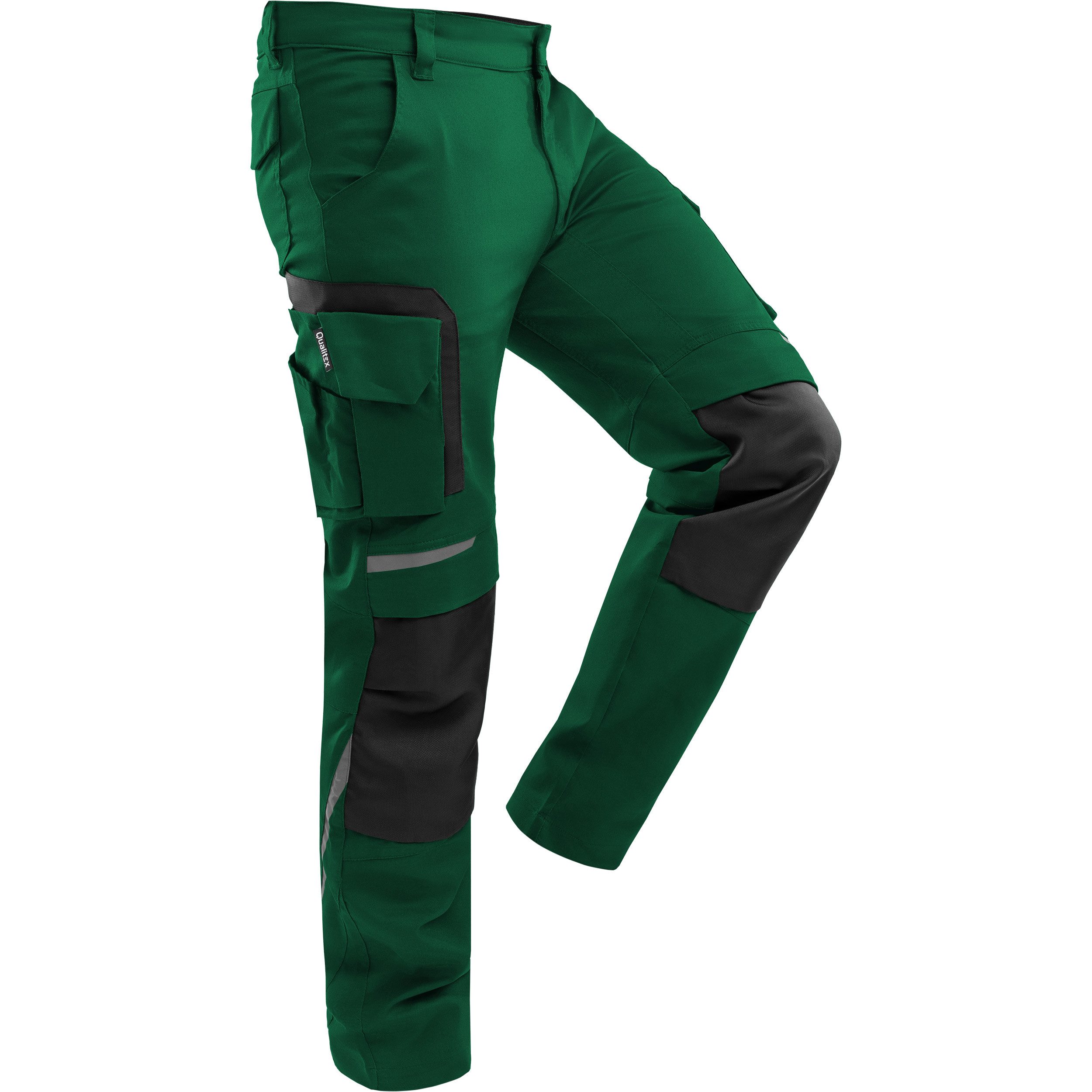 Qualitex Workwear Arbeitsbundhose moderne PROfessionals Herren-Arbeitshose, Stretch-Bundhose Herren (1-tlg) robuste Workwear-Berufshose mit 6 Taschen, mit Kniepolstertaschen