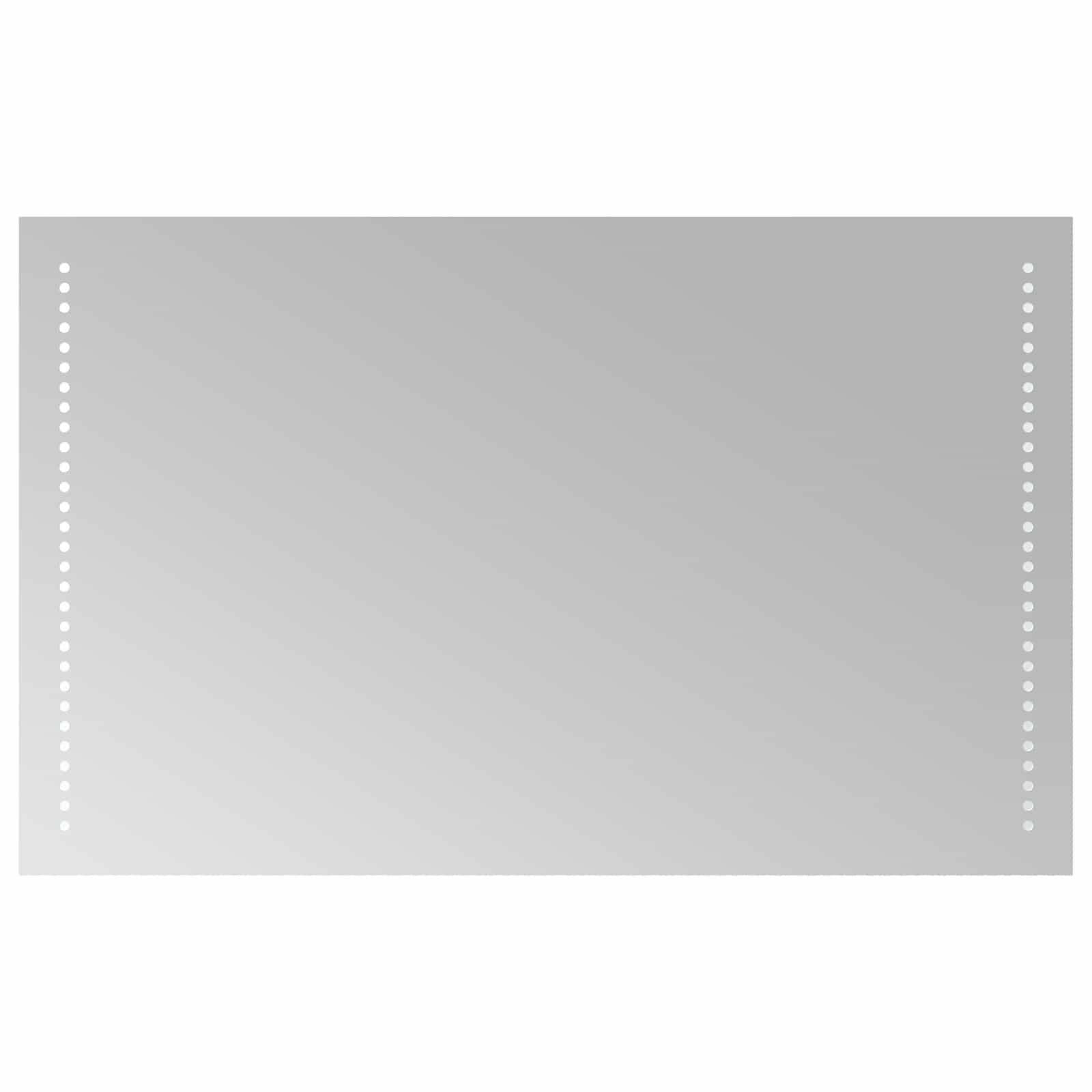 vidaXL Spiegel LED-Badezimmerspiegel Transparent 80 x 50 cm Gehärtetes Glas (1-St)