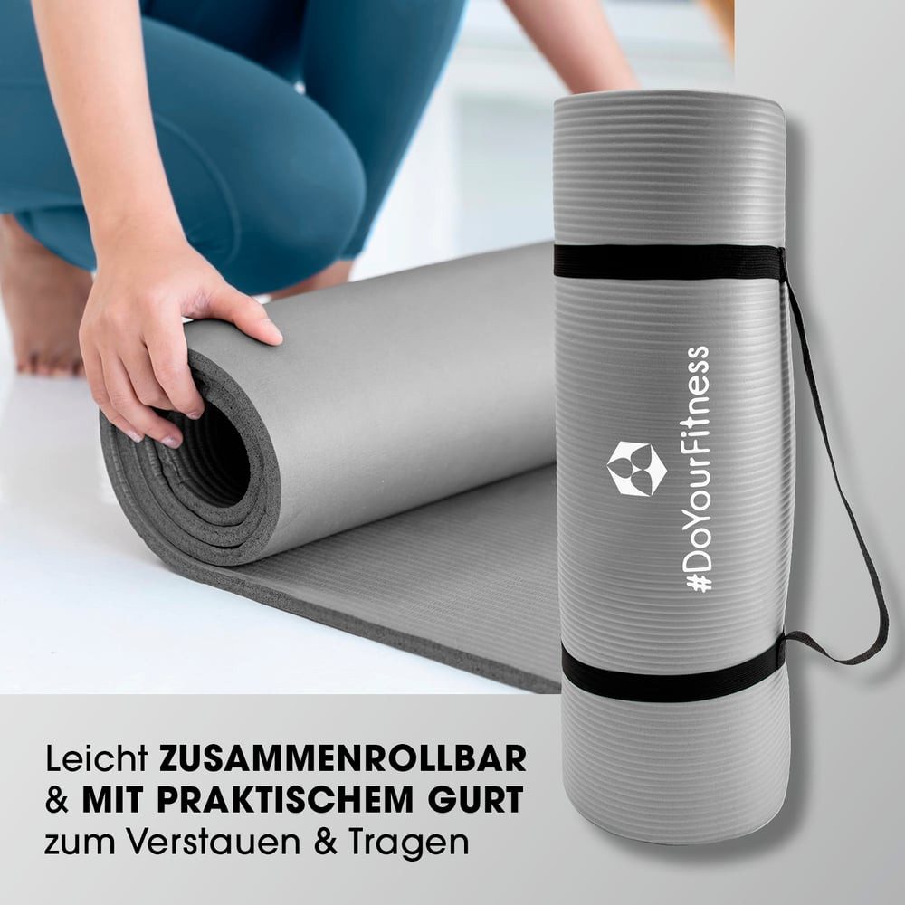 #DoYourFitness Yogamatte rutschfest, Für Einsteiger und Fortgeschrittene, Gelenkschonende Gymnastikmatte, 183cm x 61cm [Indoor/Outdoor] – Bild 5 von 5