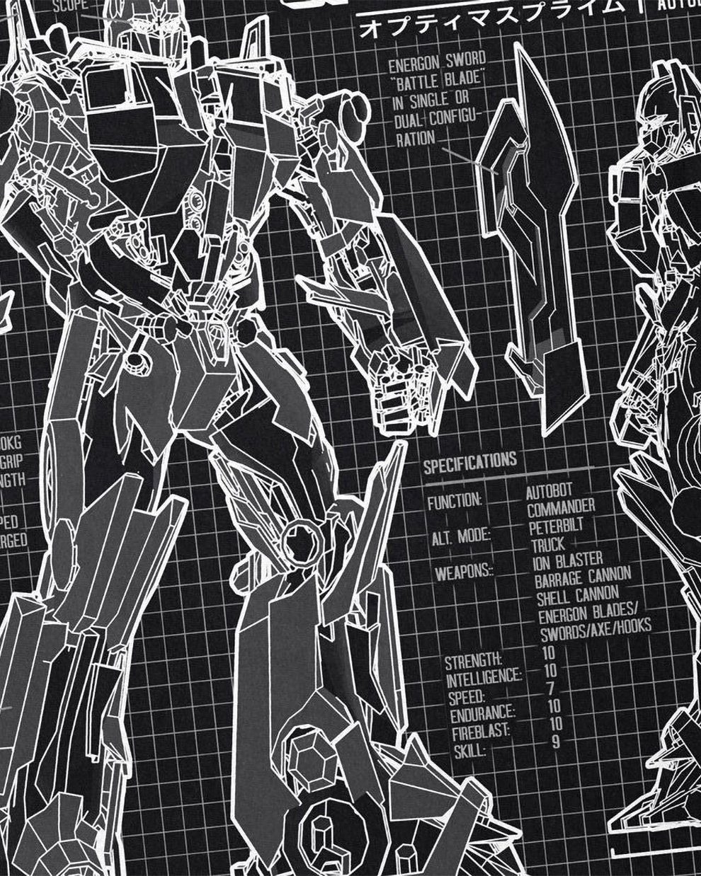 style3 T-Shirt Optimus Prime blaupause autobot günstig online kaufen