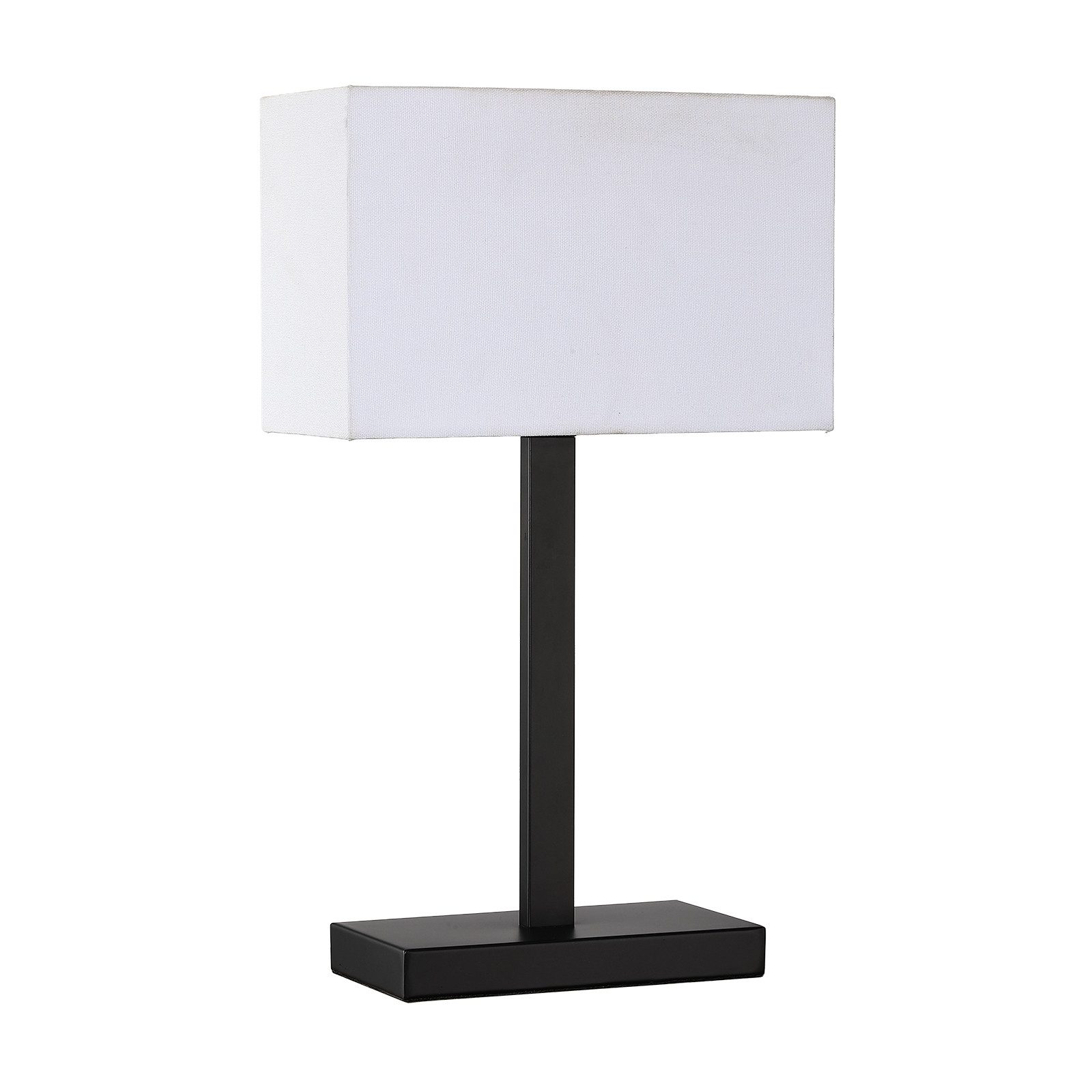 STANBOW Tischleuchte Tischlampe mit Leinenschirm & Metallsockel im Modern-Stil, ohne Leuchtmittel, Schwarz, E27, für Sideboard & Nachttisch, Schlaf-, Wohnzimmer