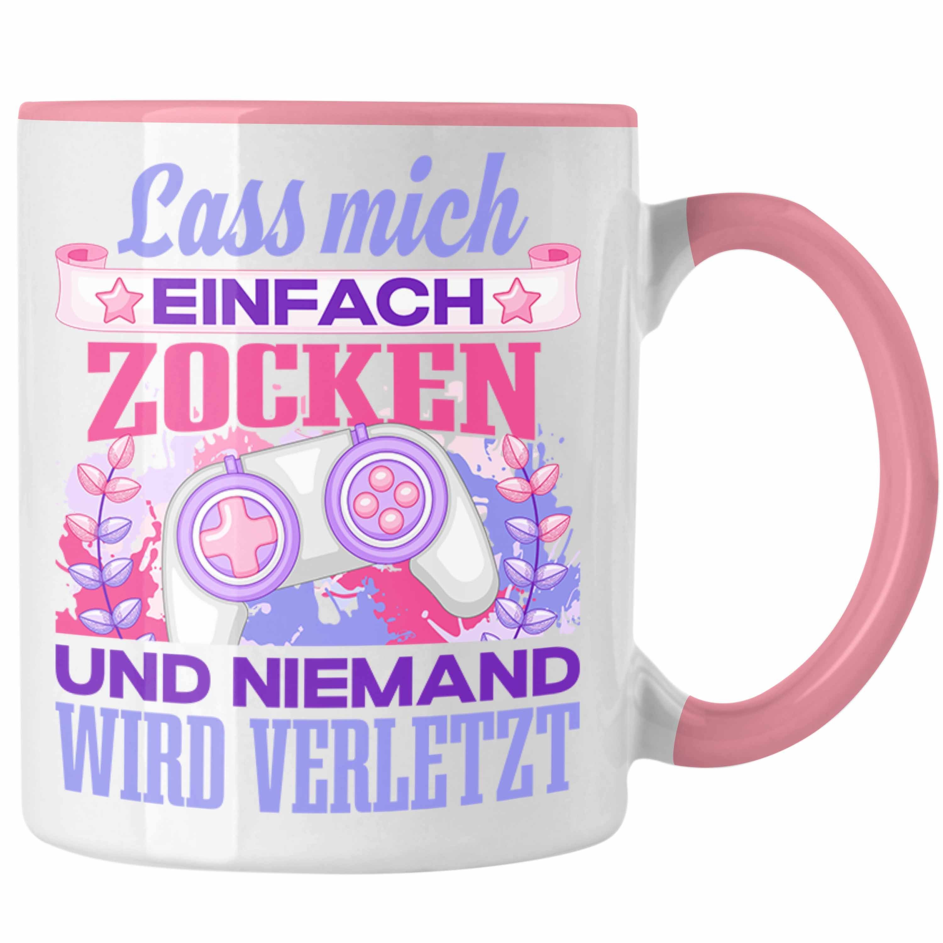 Trendation Tasse Trendation - Gamer Girl Mädchen Tasse Geschenk Spruch Mädchen Zockerin Rosa