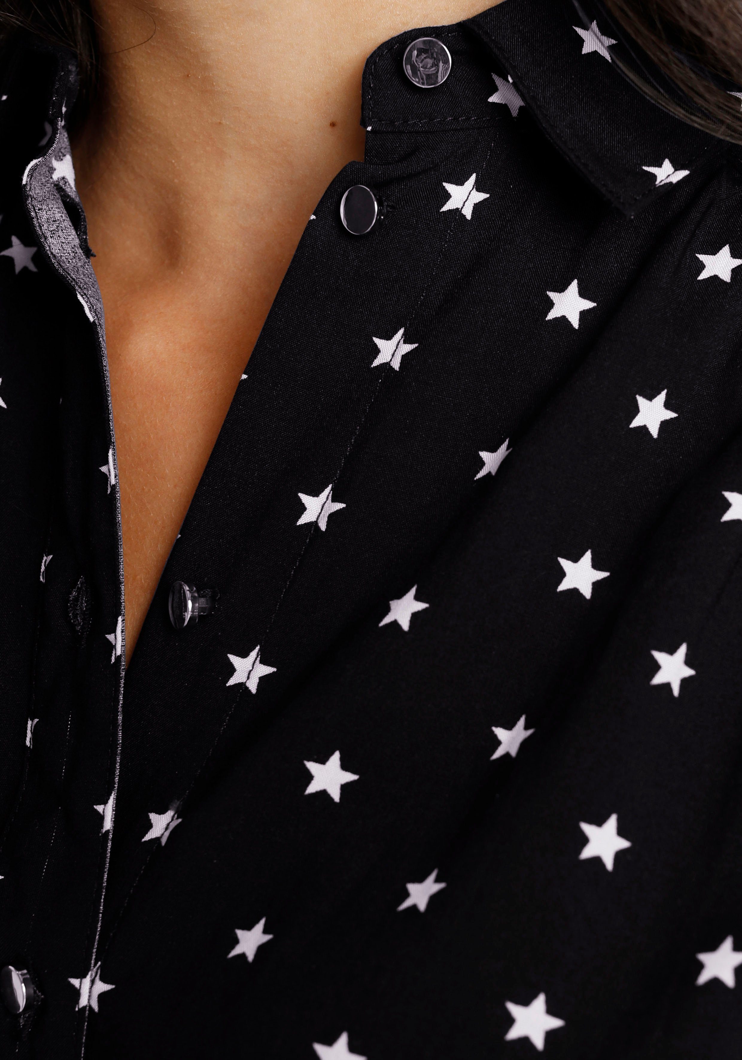 Damen Blusen AJC Langarmbluse aus LENZING™ ECOVERO™ Viskose mit feiner Raffung