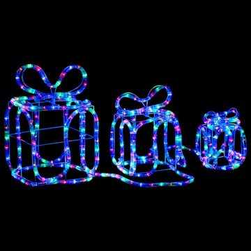 vidaXL Dekolicht Weihnachtsdekoration Geschenkboxen mit 180 LEDs Indoor Outdoor