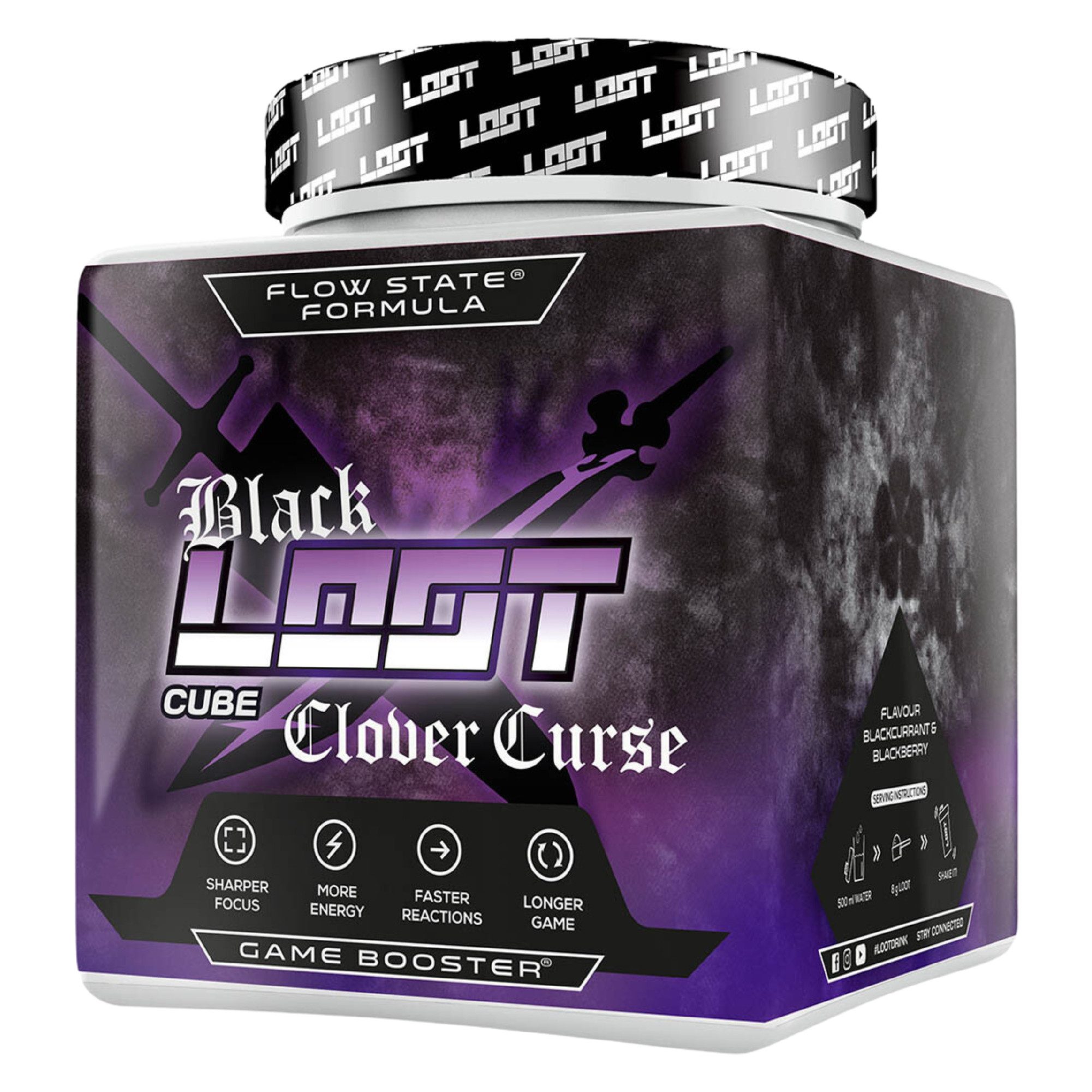 LOOT LOOT® Game Booster mit Koffein Energy für Gaming & Konzentration Pulver, Enthält Koffein (200 mg pro Portion)