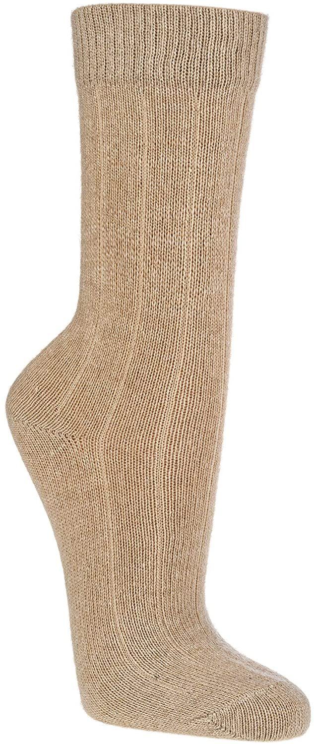 FussFreunde Socken 2 Paar Luxus Wollsocken mit Merinowolle & Kaschmir für Herren & Damen Beige