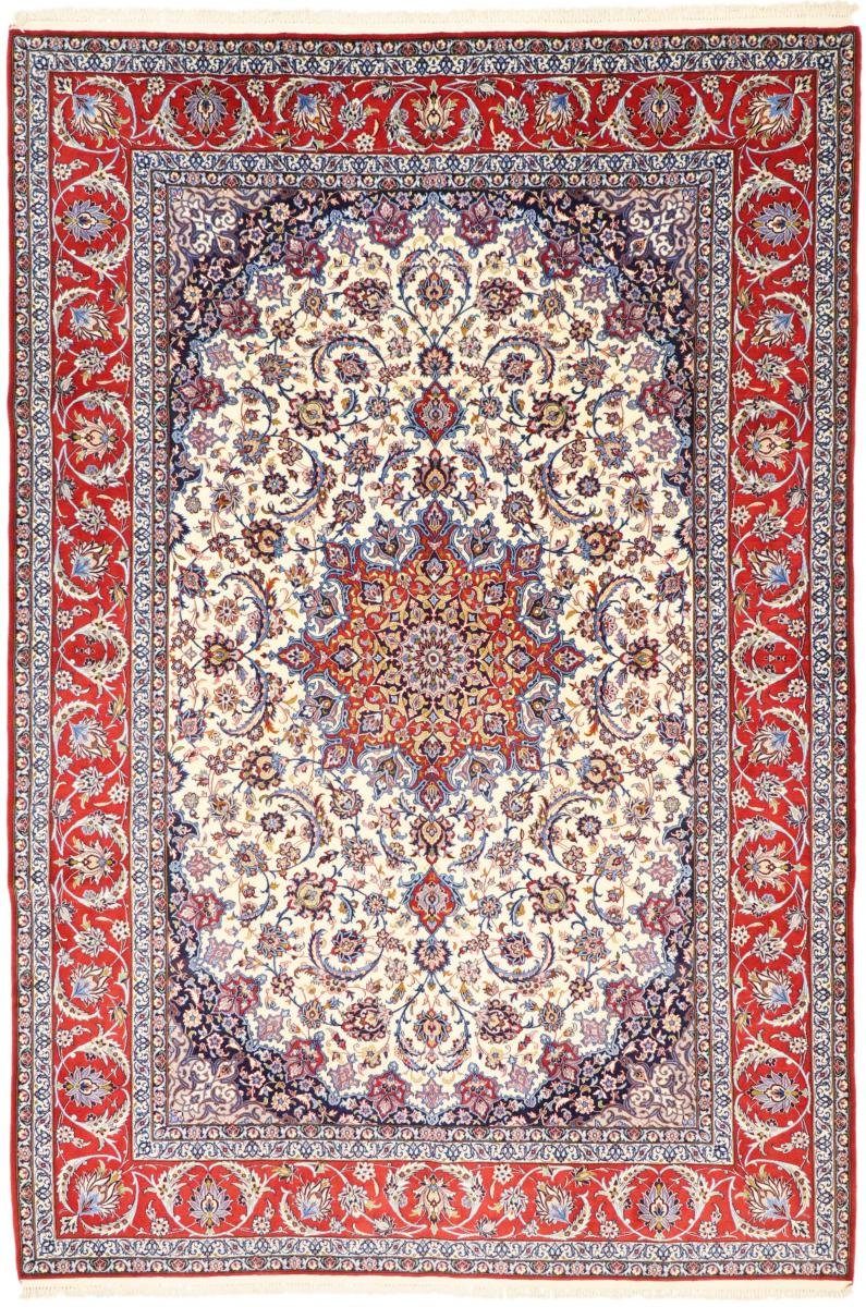 Seidenkette Handgeknüpfter mm Orientteppich, Trading, Nain rechteckig, 199x307 Höhe: Isfahan Orientteppich 6