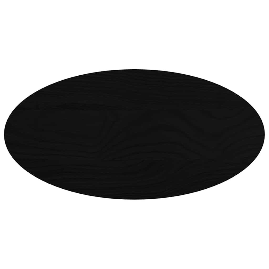 vidaXL Tischplatte Tischplatte Dunkelbraun 80x40x2 cm Massivholz Eiche Oval (1 St)