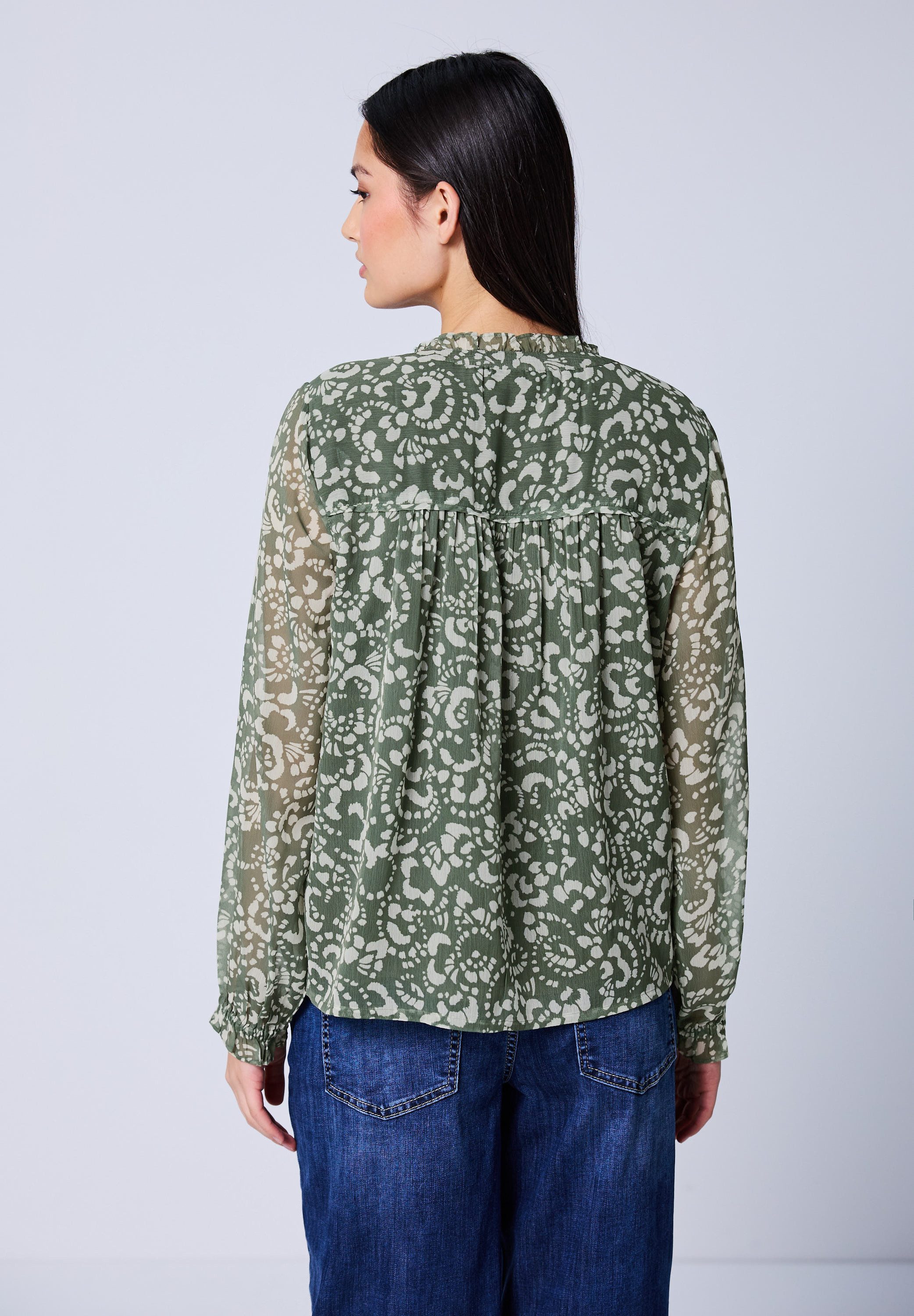 STREET ONE STUDIO Langarmbluse mit grafischem Muster günstig online kaufen