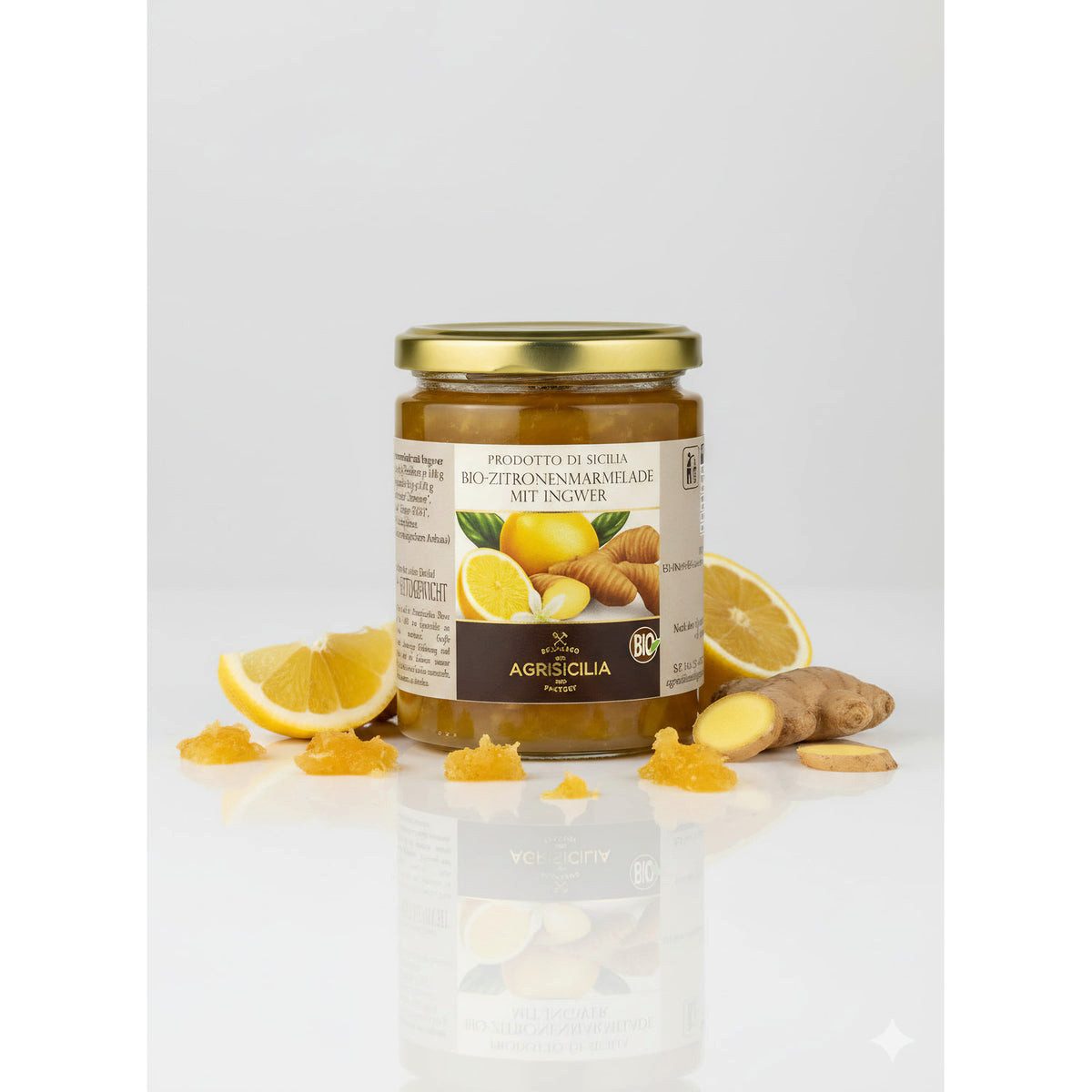 Agrisicilia Fruchtaufstrich Agrisicilia Bio Zitronen-Marmelade mit Ingwer