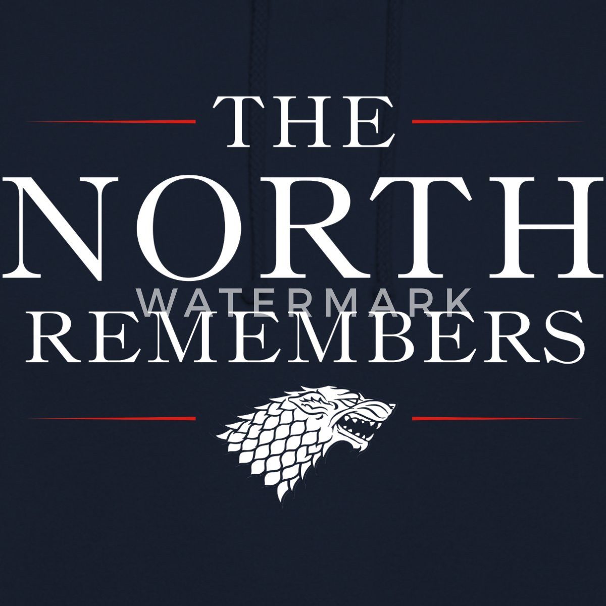 Spreadshirt Hoodie Game Of Thrones The North Remembers Schattenwolf Unisex Hoodie (1-tlg)
