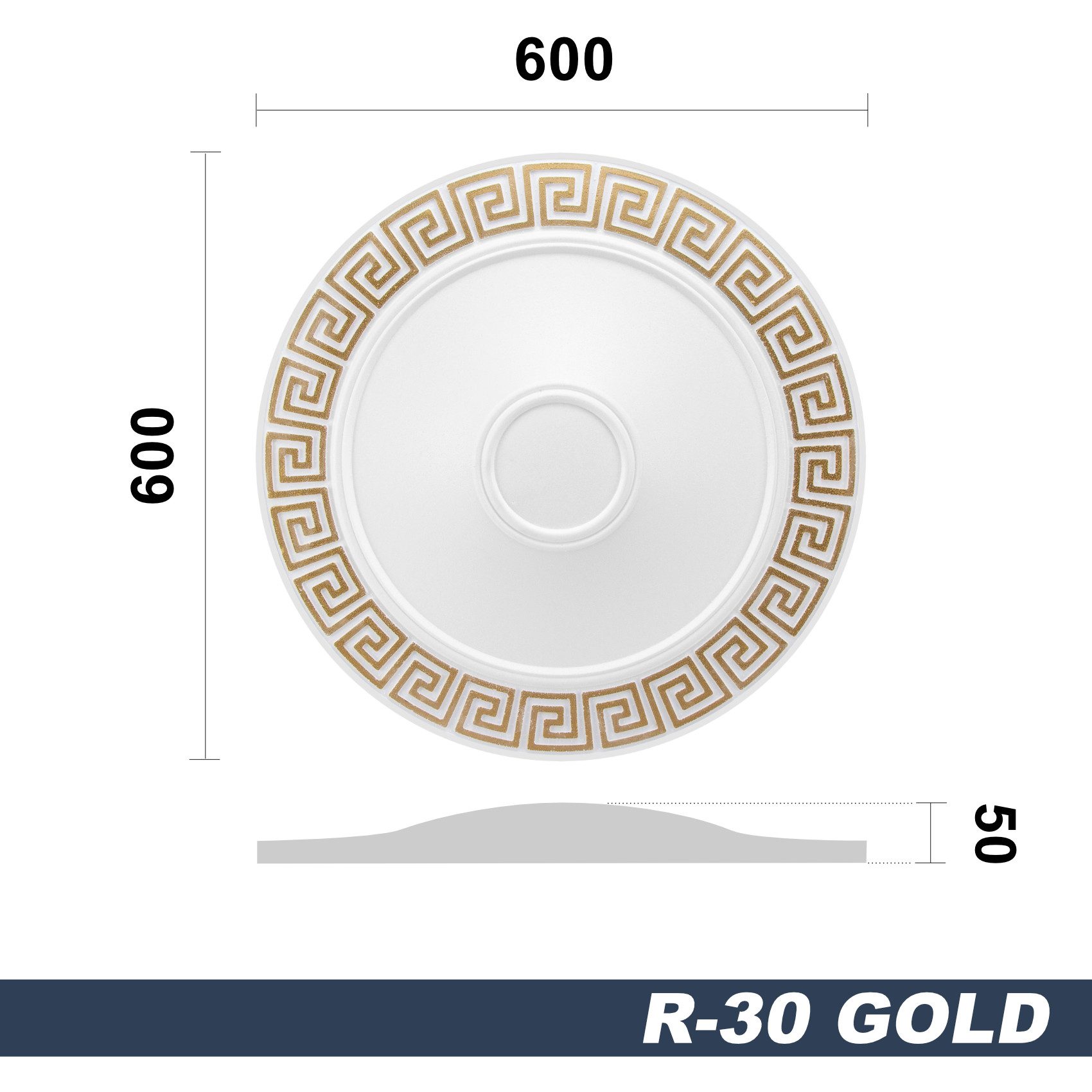 marbet design Wanddekoobjekt R-30 Gold (Stuckrosette günstig online kaufen