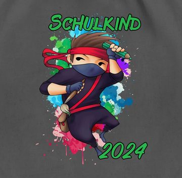 Shirtracer Turnbeutel Cooler Ninja Junge 2024, Schulanfang & Einschulung Geschenk Turnbeutel