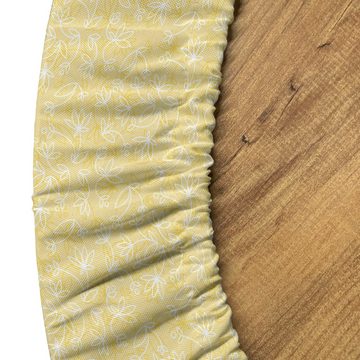Abakuhaus Tischdecke Rundum-elastische Stofftischdecke, Floral Gelb Pastell