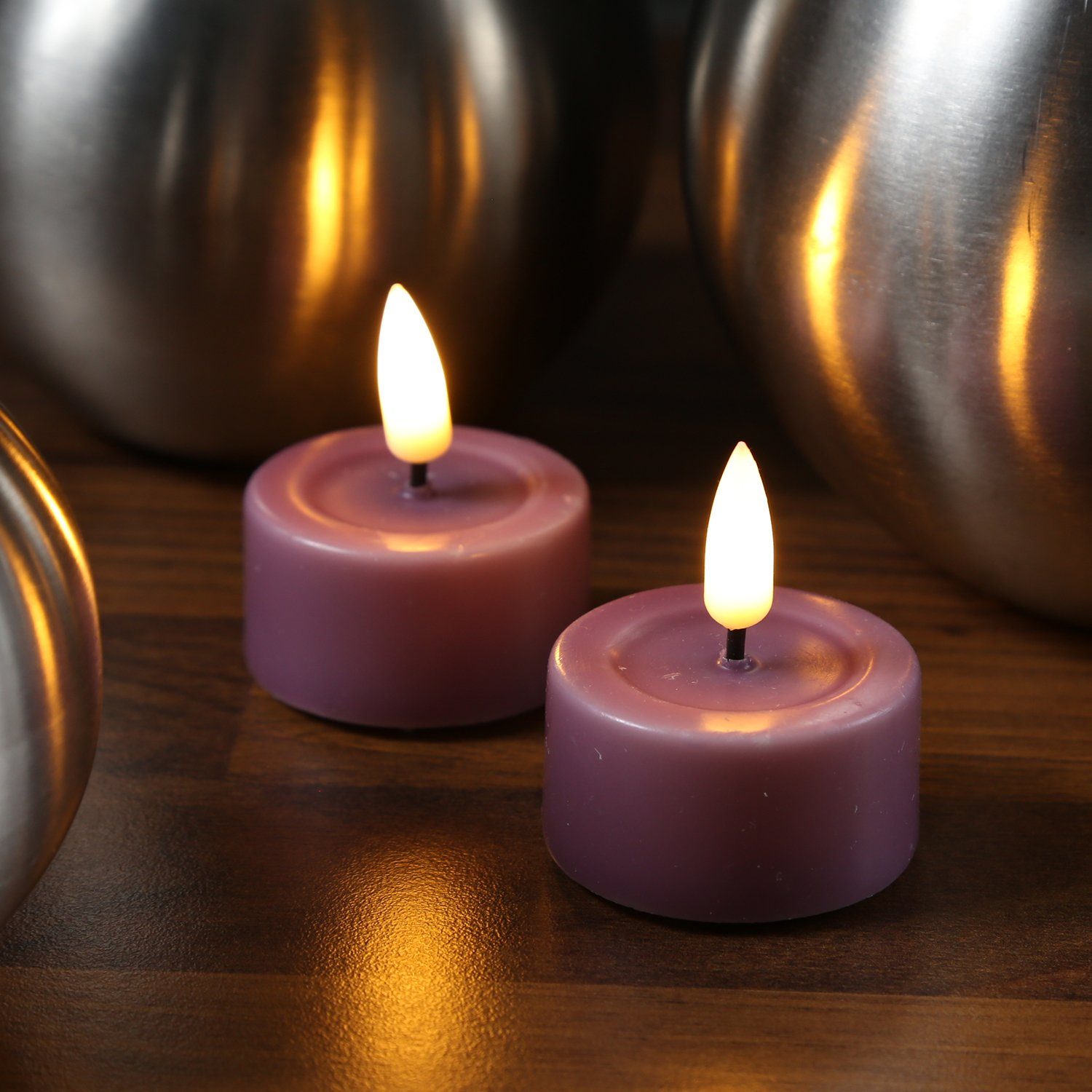 Deluxe Homeart LED-Kerze LED Teelichter Mia flackernd mit Batterien D: 4,1c günstig online kaufen