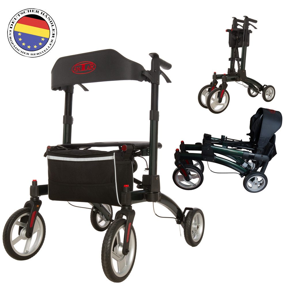 Antar Rollator mit Sitz & Tasche – leicht, stabil & komfortabel