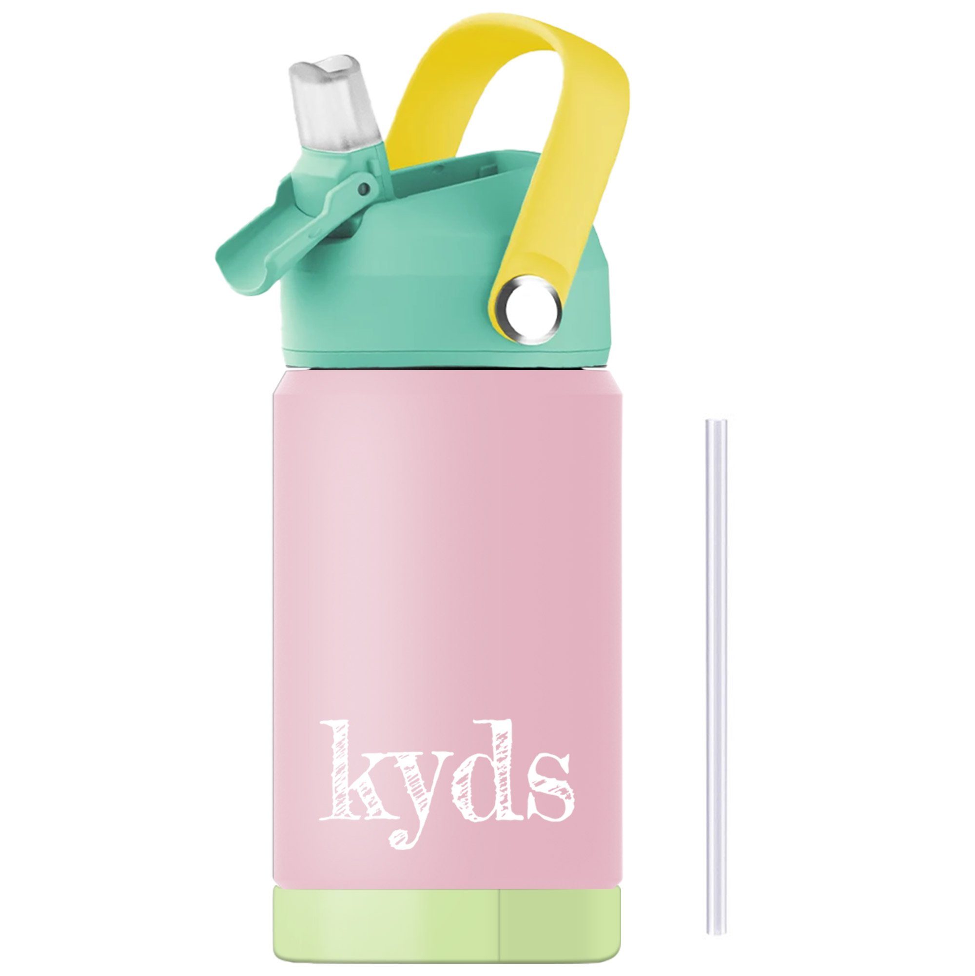 kyds Isolierflasche Trinkflasche, auslaufsicher, BPA-frei, Edelstahl, Inhalt 350ml oder Inhalt 500ml Rosa/Light Green
