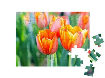 puzzleYOU Puzzle Leuchtende Tulpen, 48 Puzzleteile, puzzleYOU-Kollektionen Flora, Tulpen, Blüten, Blumen, Pflanzen