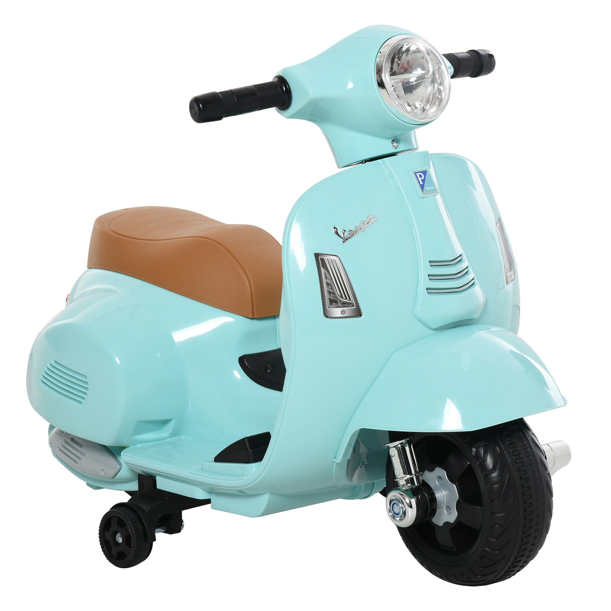 HOMCOM Elektro-Kindermotorrad Elektromotorrad, Elektrofahrzeug, inkl. Akku und Ladegerätfür, Belastbarkeit 25 kg, (1-tlg), für Außenbereich, Grün