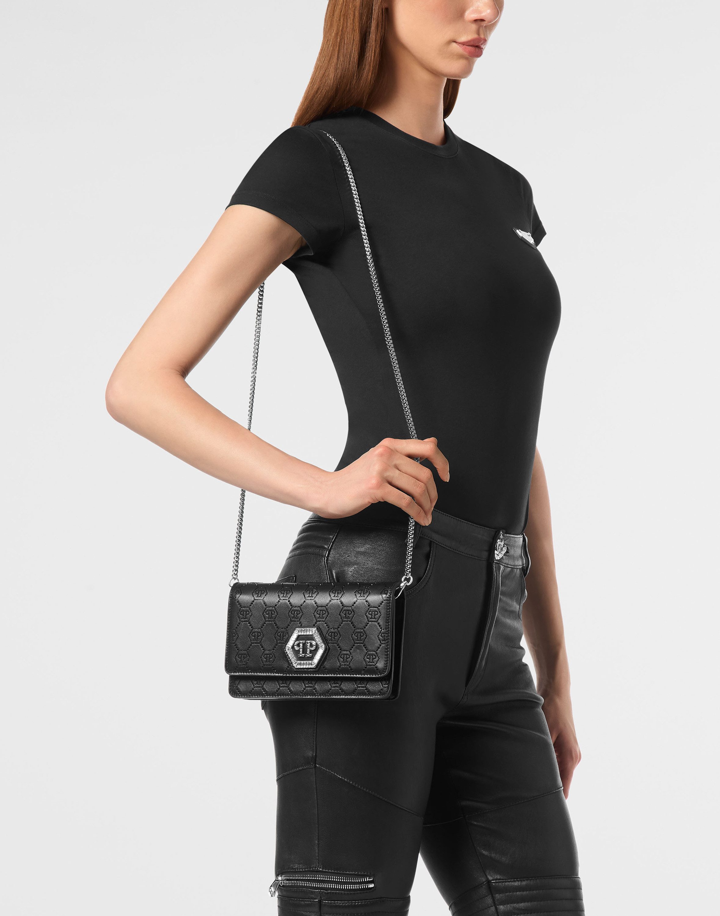 PHILIPP PLEIN Clutch Hexagon Verziert