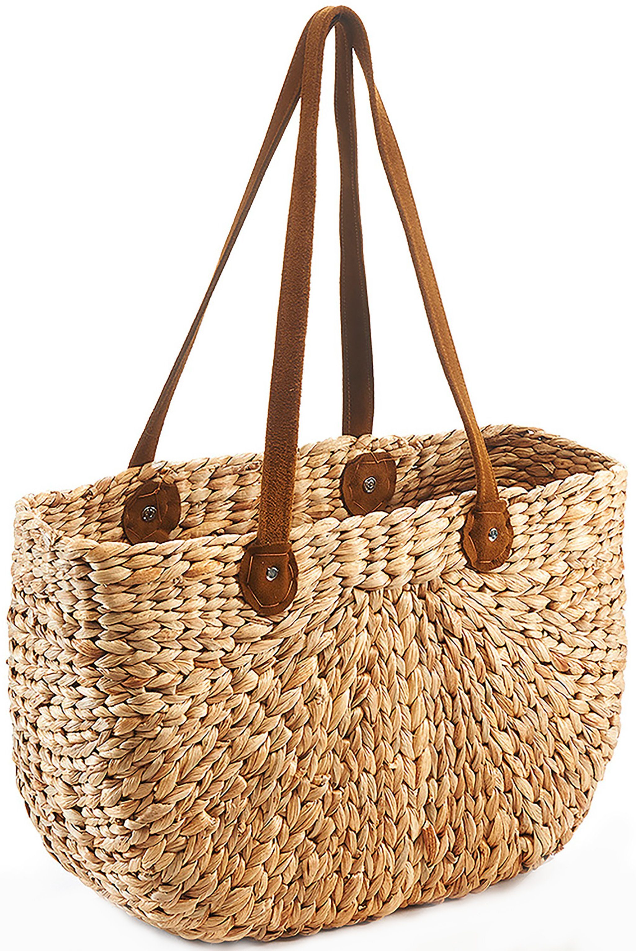 Kobolo Shopper Korbtasche aus Wasserhyazinthe - günstig online kaufen