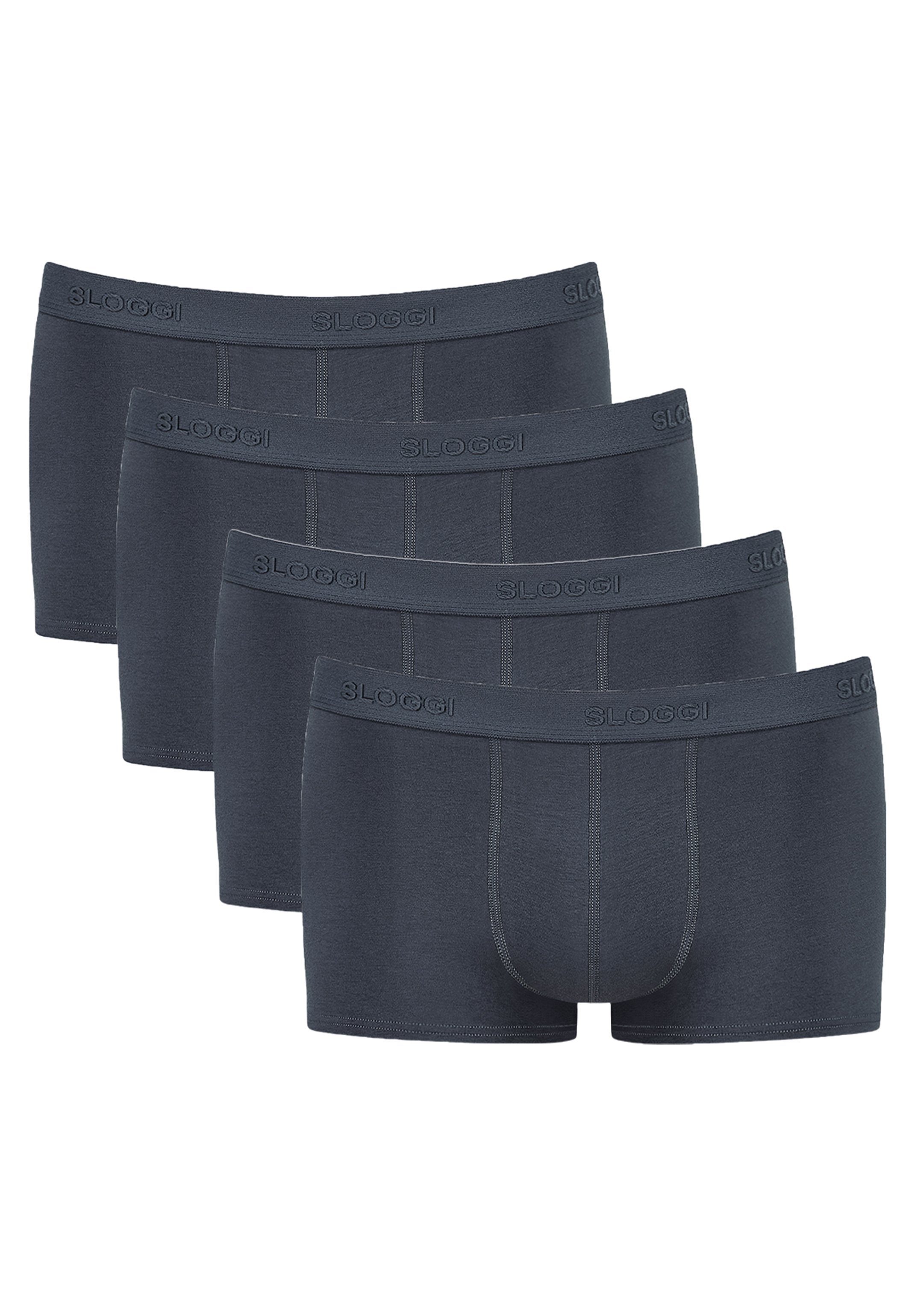 Sloggi Retro Boxer 4er Pack 24/7 (Spar-Set, 4-St) Hipster / Pant - Baumwolle - Ohne Eingriff - Stormy Grey