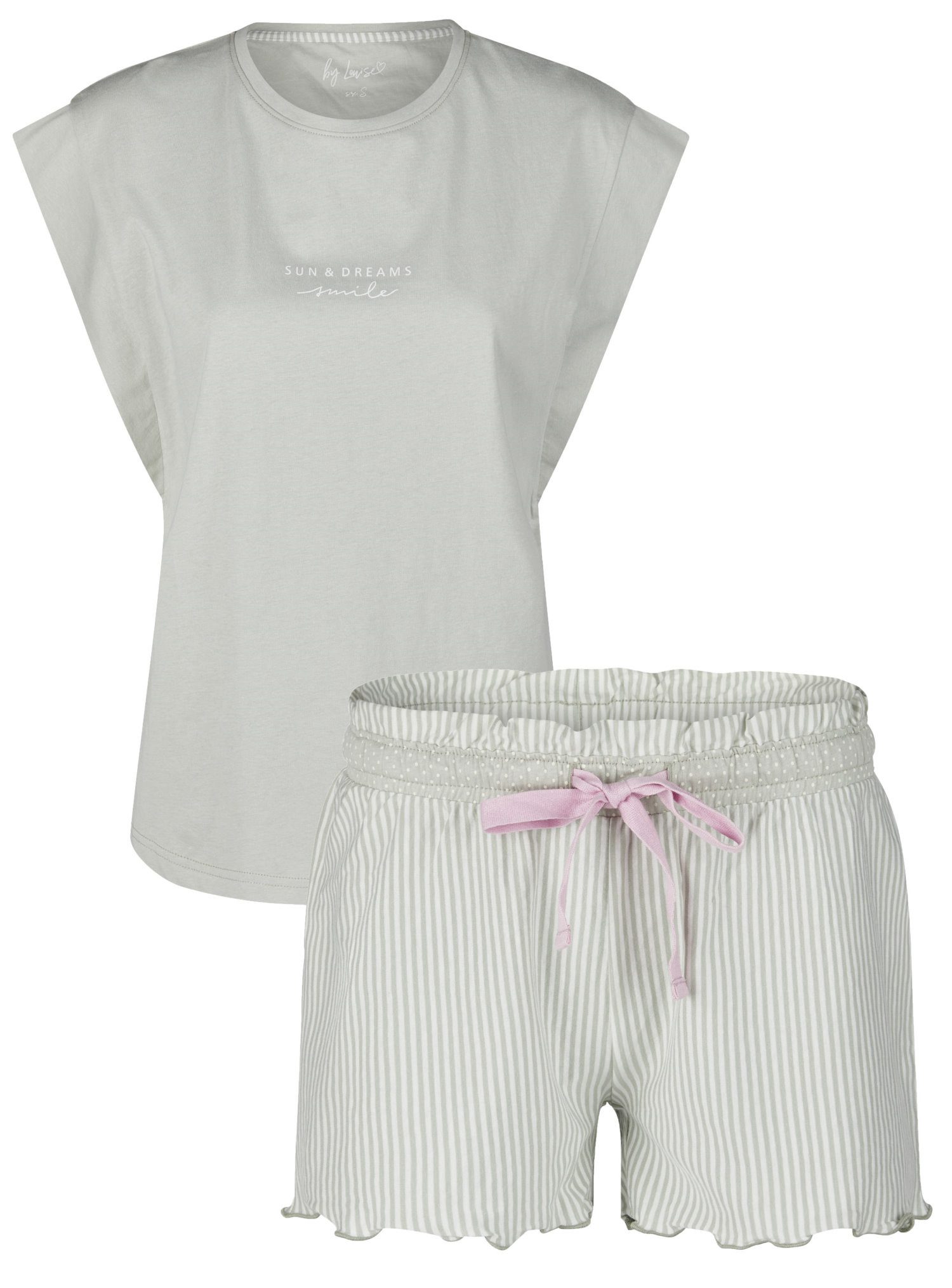 By Louise Shorty Modischer Damen Schlafanzug kurz (2 tlg) Baumwolle günstig online kaufen