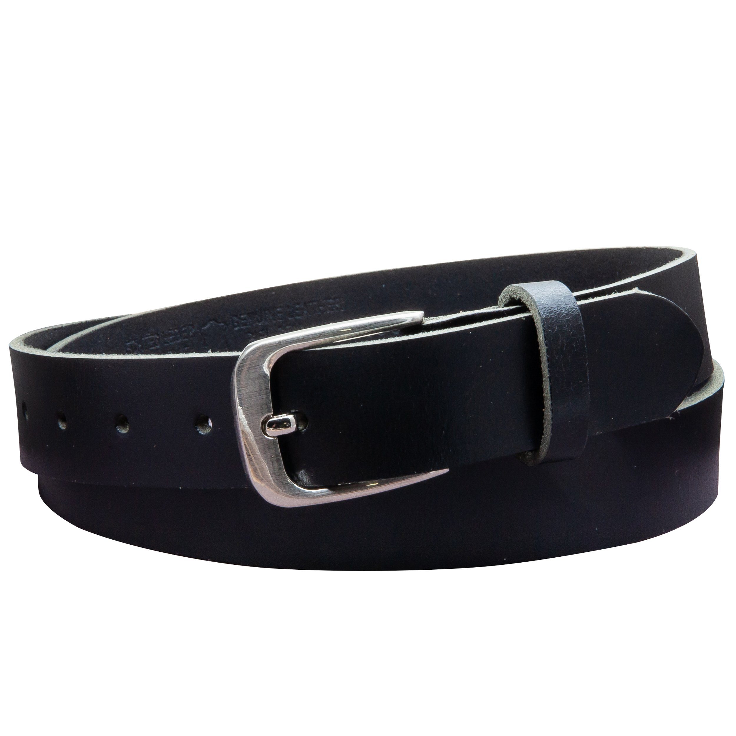 COLOGNEBELT Ledergürtel OM317-VL-Schwarz MADE IN GERMANY, Schwarz Kürzbar, 100 % Echtleder, Aus einem Stück, Unisex