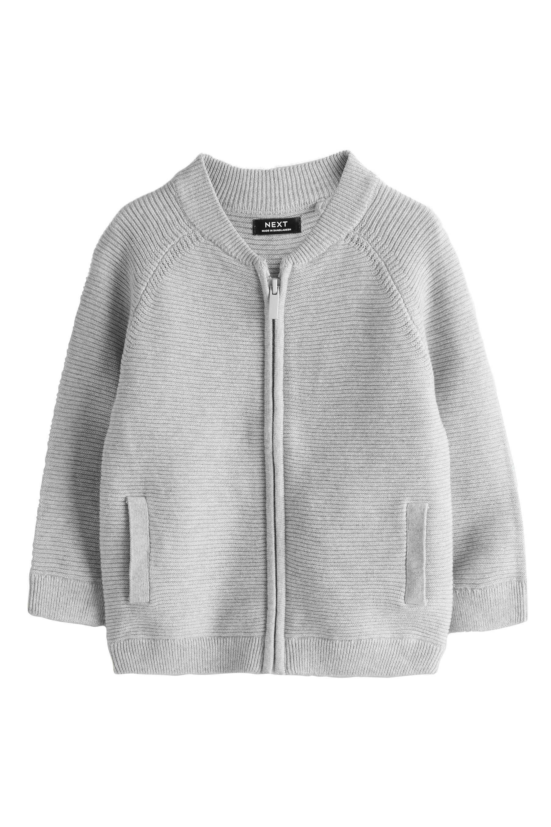 Next Strickjacke Cardigan mit durchgehendem Reißverschluss (1-tlg)