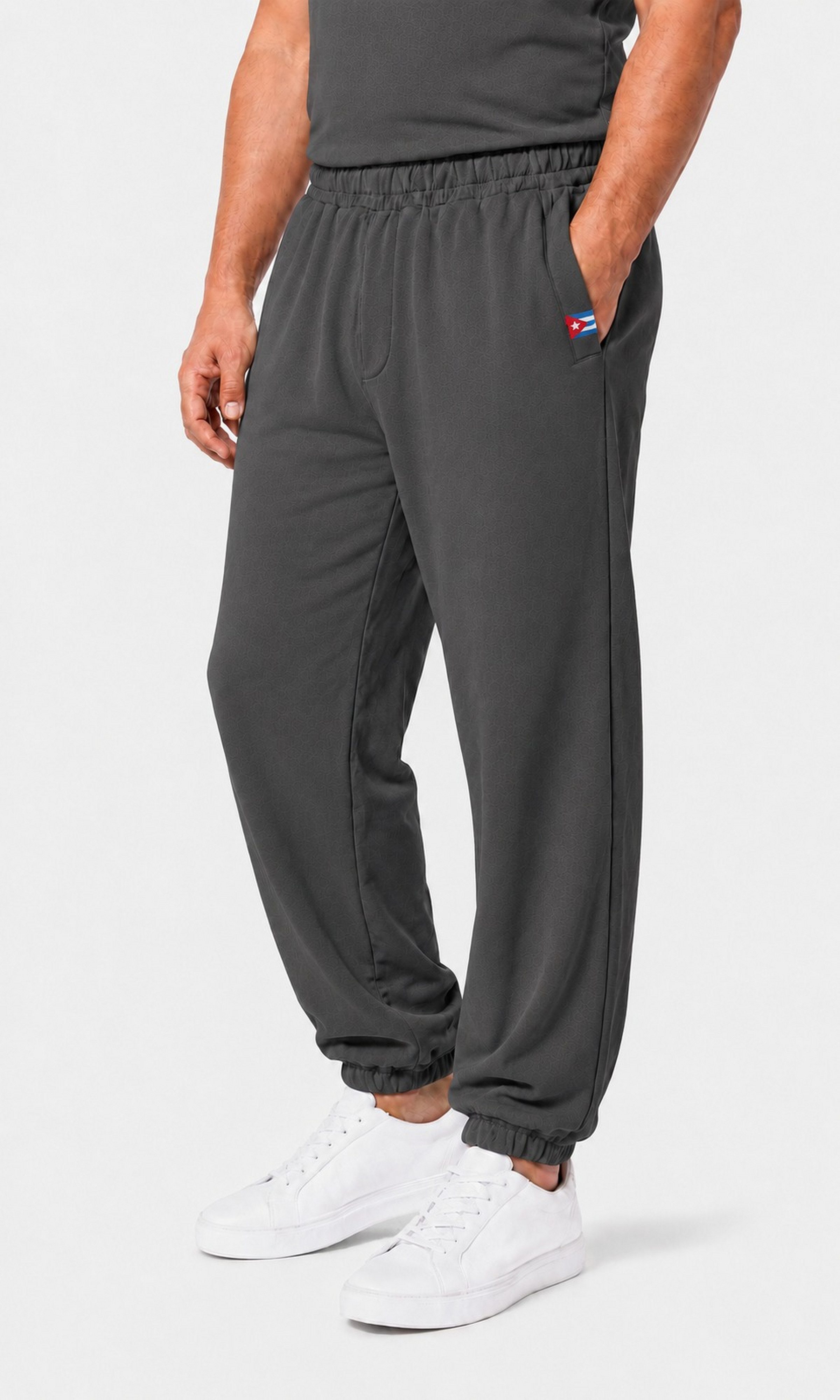 CUBAIANS Jogginghose Caonao Herren Baggy Pant Hose Freizeit Loose Fit Sweat mit Bündchen Elastischer Bund mit Tunnelzug