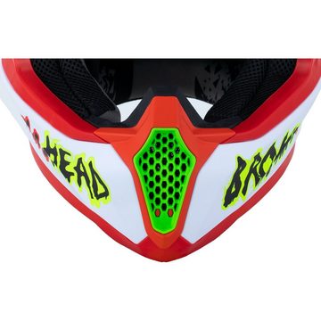 Broken Head Motorradhelm Freakzone weiss-rot-grün, verrücktes Design, intensive Farben