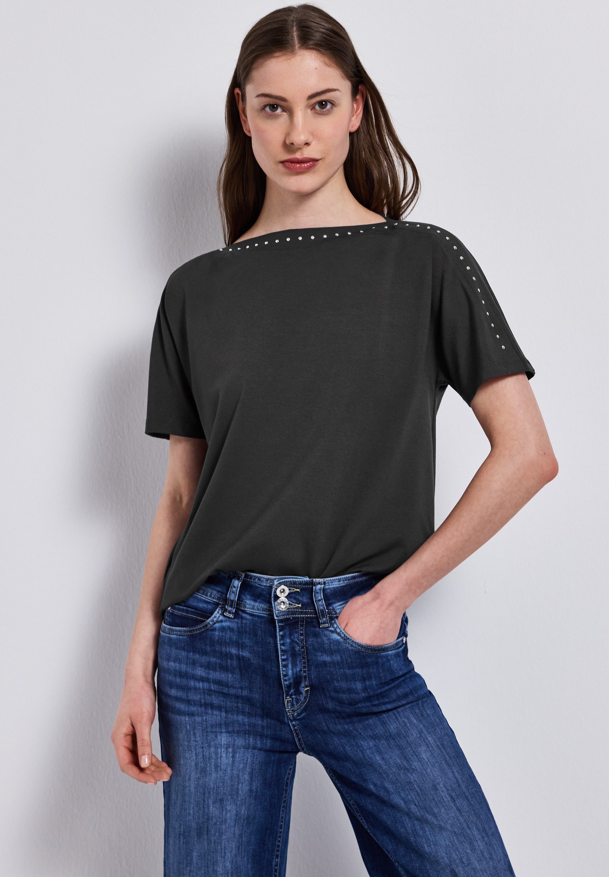 STREET ONE T-Shirt mit Nieten günstig online kaufen