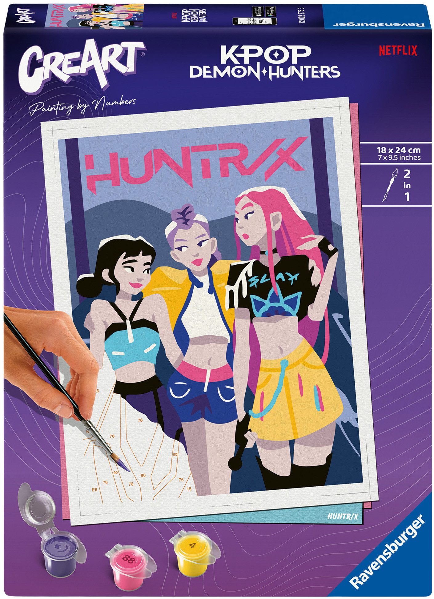 Ravensburger Malen nach Zahlen CreArt, KPop Demon Hunters - HUNTR/X, Made in Europe